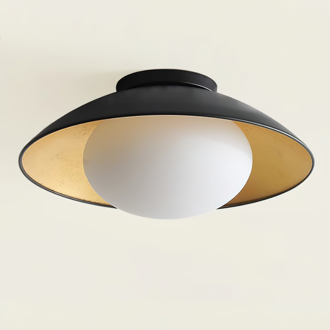 French Retro Flying Saucer Bowl Ceiling Light K502