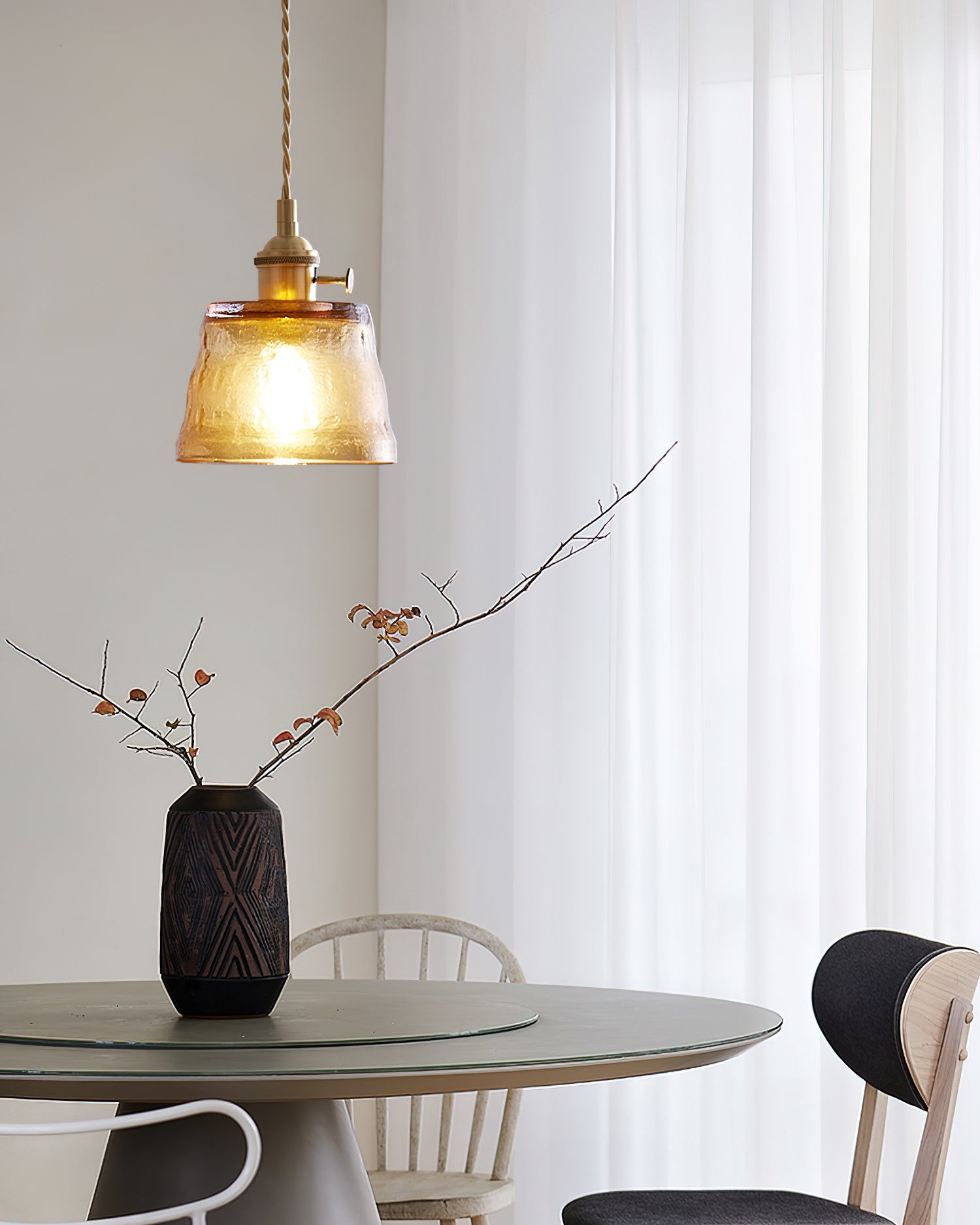 Retro Small Cup Glass Pendant Lamp K305