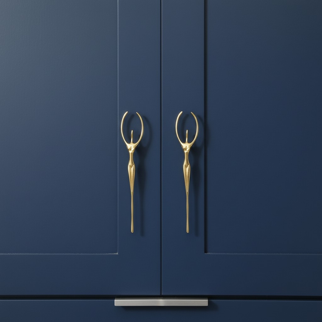 Verlitho Retro Cabinet Handle - Nordic Furniture Pull For Wardrobes and Drawers K2365
