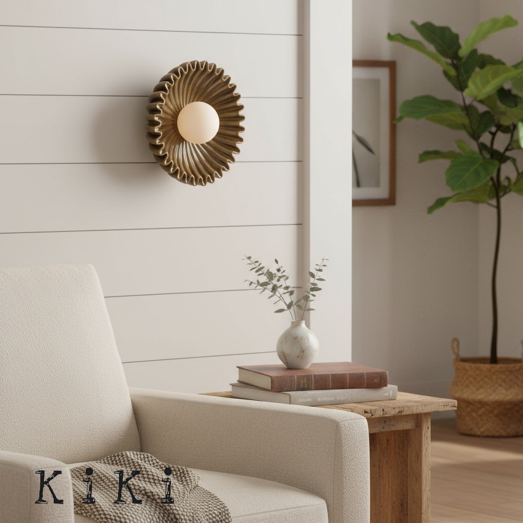 Flower Shaped Ceramic Wall Lamp - Soft Lighting for Bedroom and Hallway K259
