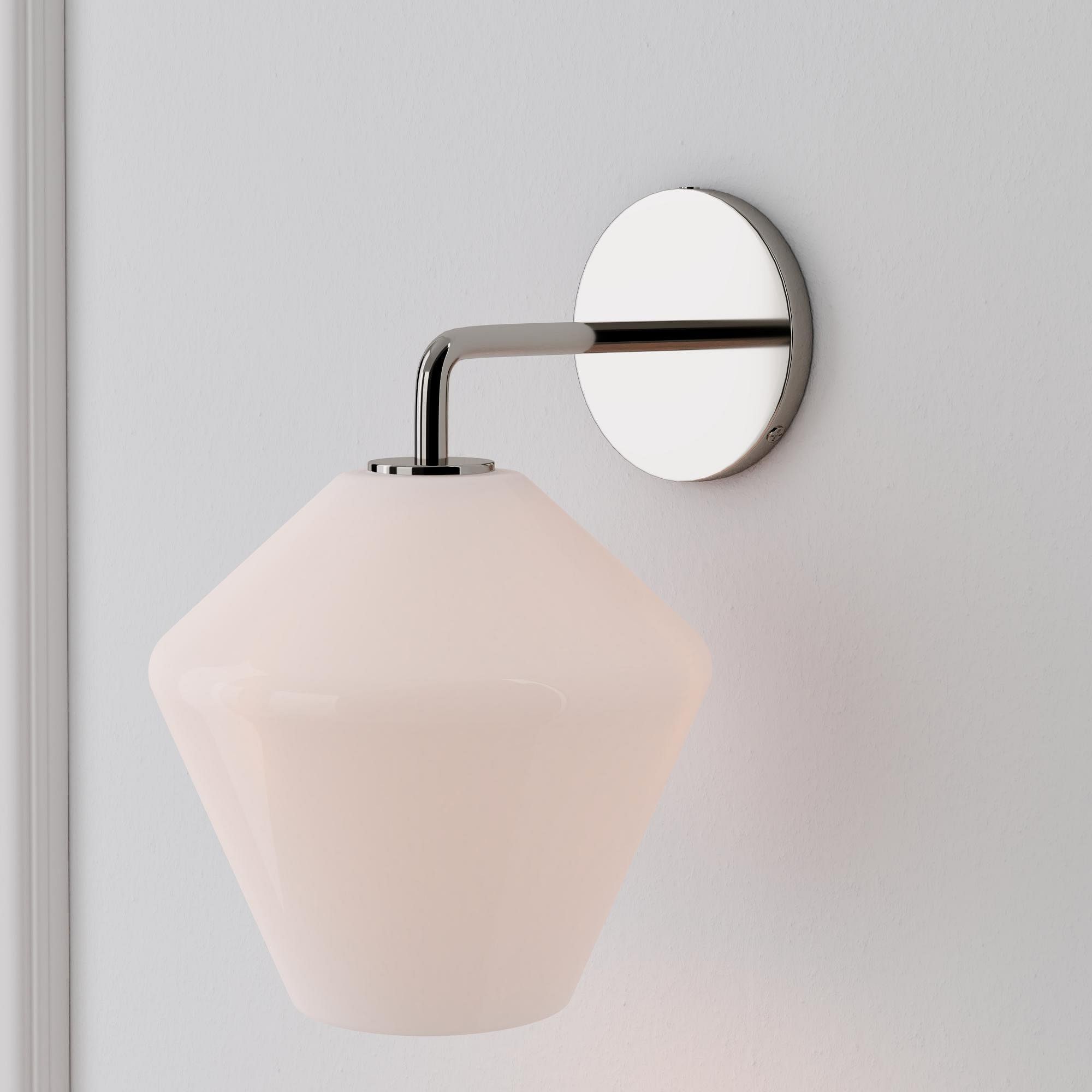 Merin Geometric Glass Wall Sconce - Minimalist Fixture for Bedroom K1402
