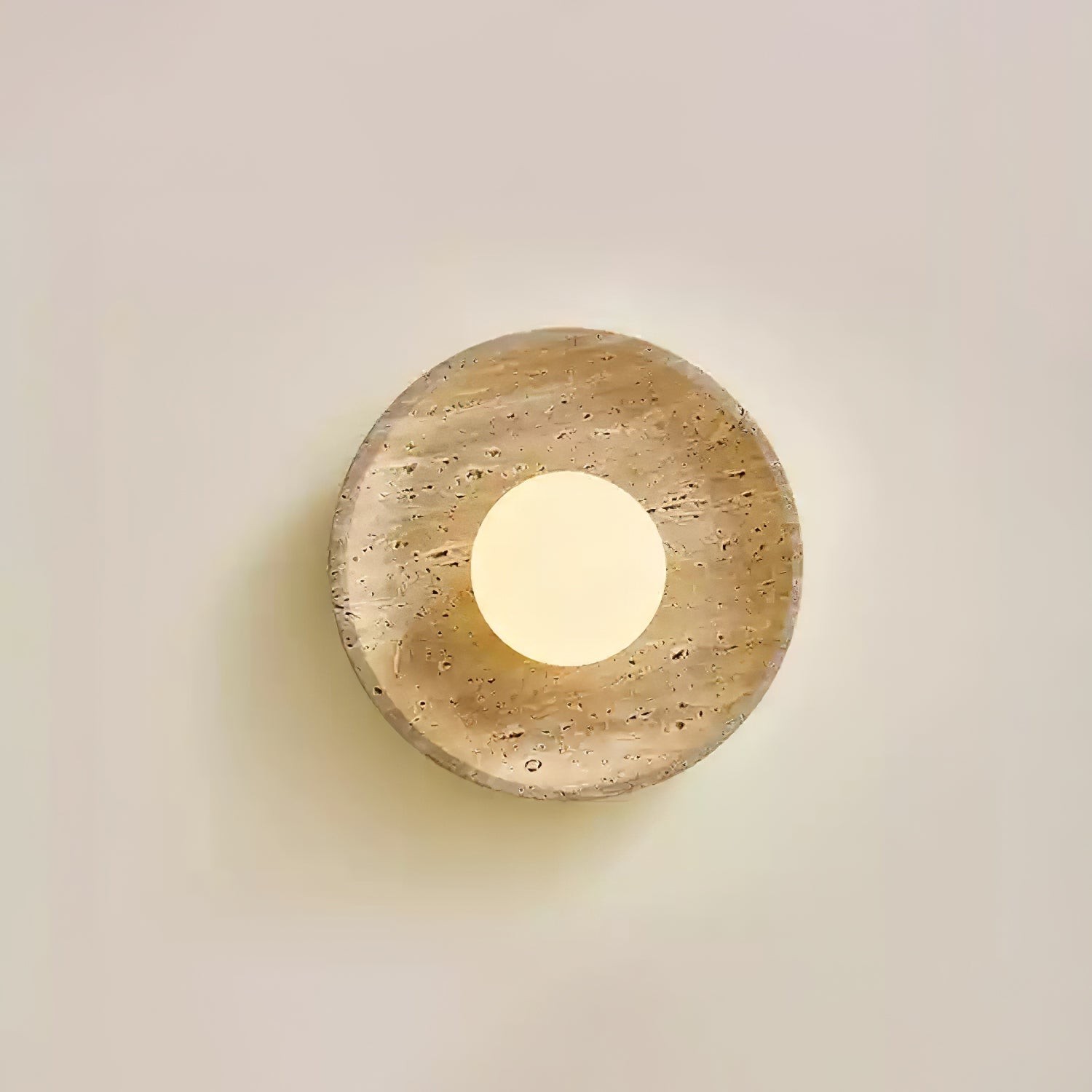 Retro Wabi Sabi Travertine Lunar Eclipse Wall Light K878