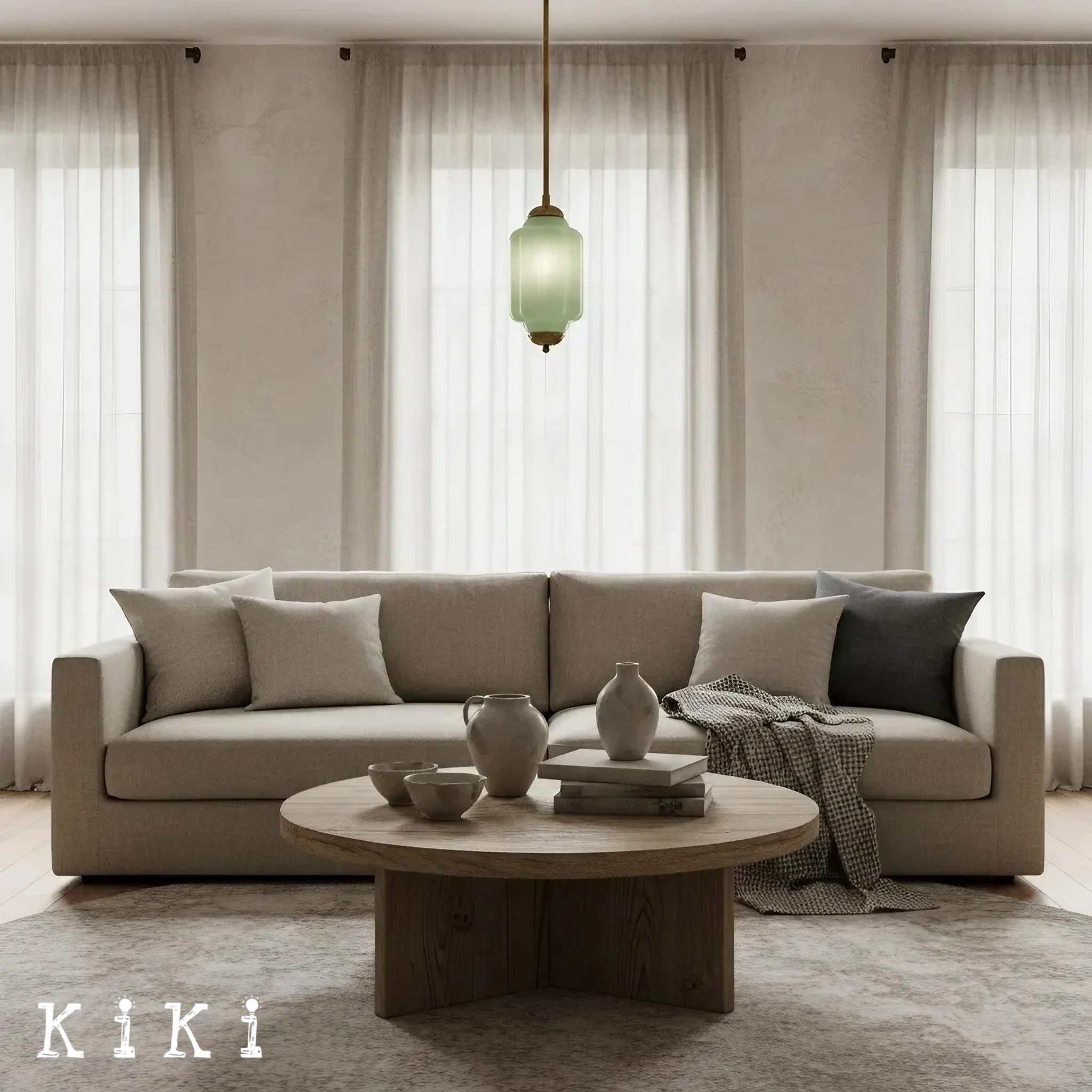 Eloise Classic Glass Pendant Light - Retro Glass and Metal Hanging Lamp for Kitchen Island Cafe K1475