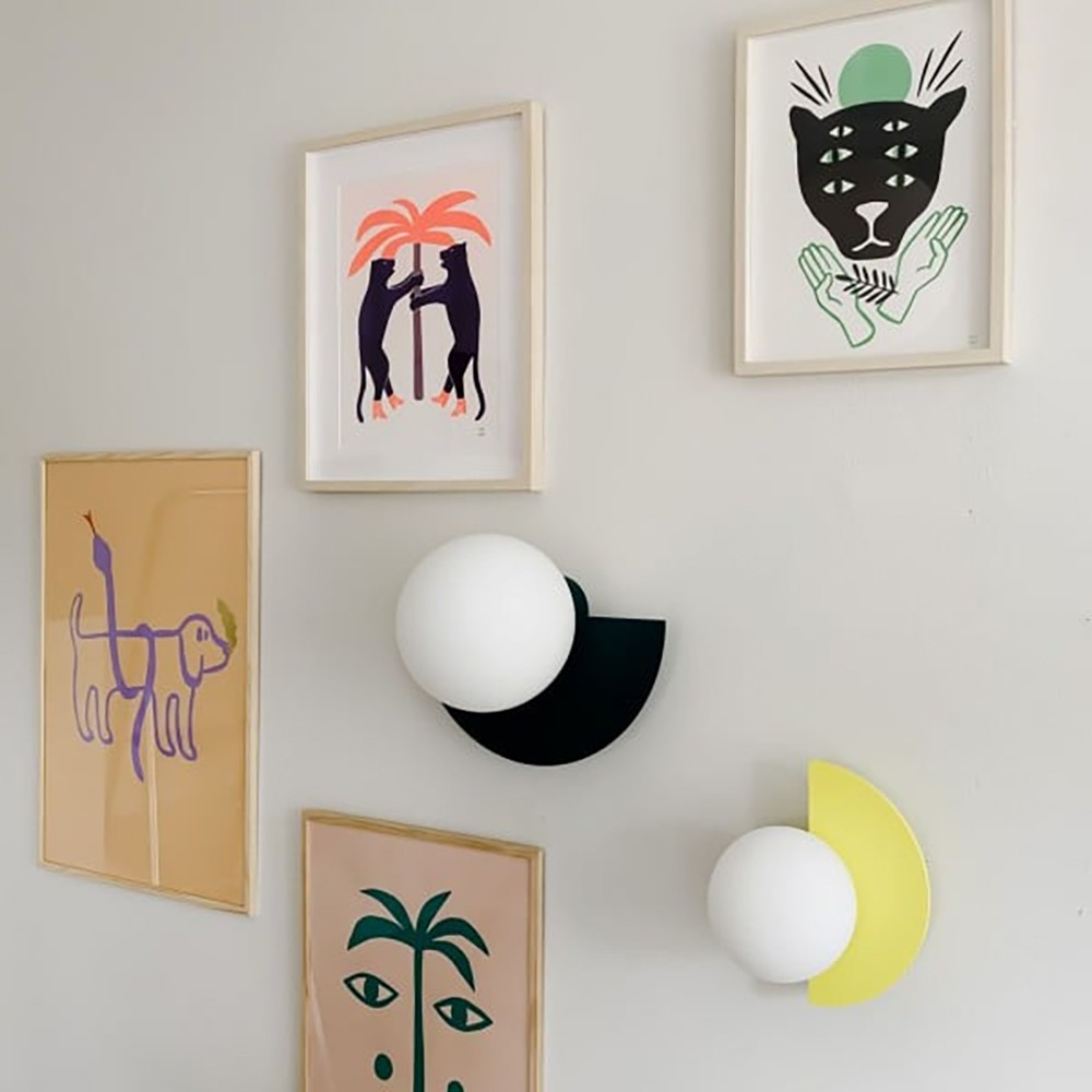 Nordic Candy Glass Orb Wall Lamp - Modern Colorful Sconce for Bedroom and Living Room K167