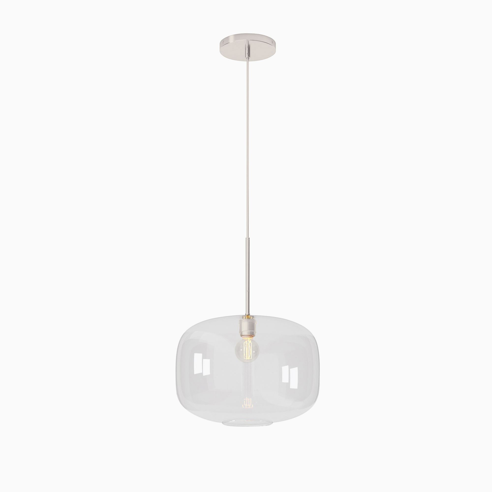 Lumivelle Pebble Pendant Light - Adjustable Glass Shade - Modern Lighting K1403