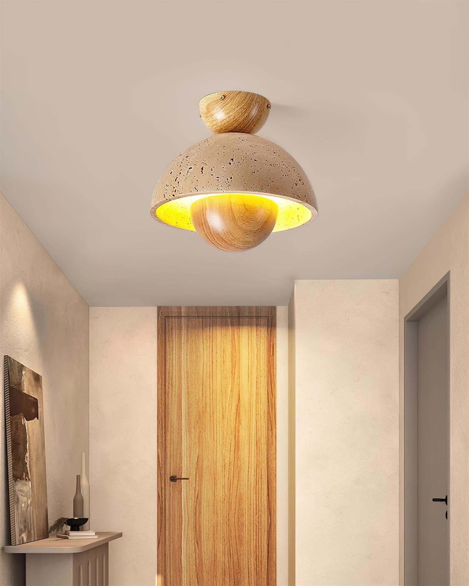 Japanese Wooden Inverted Ceiling Light K721