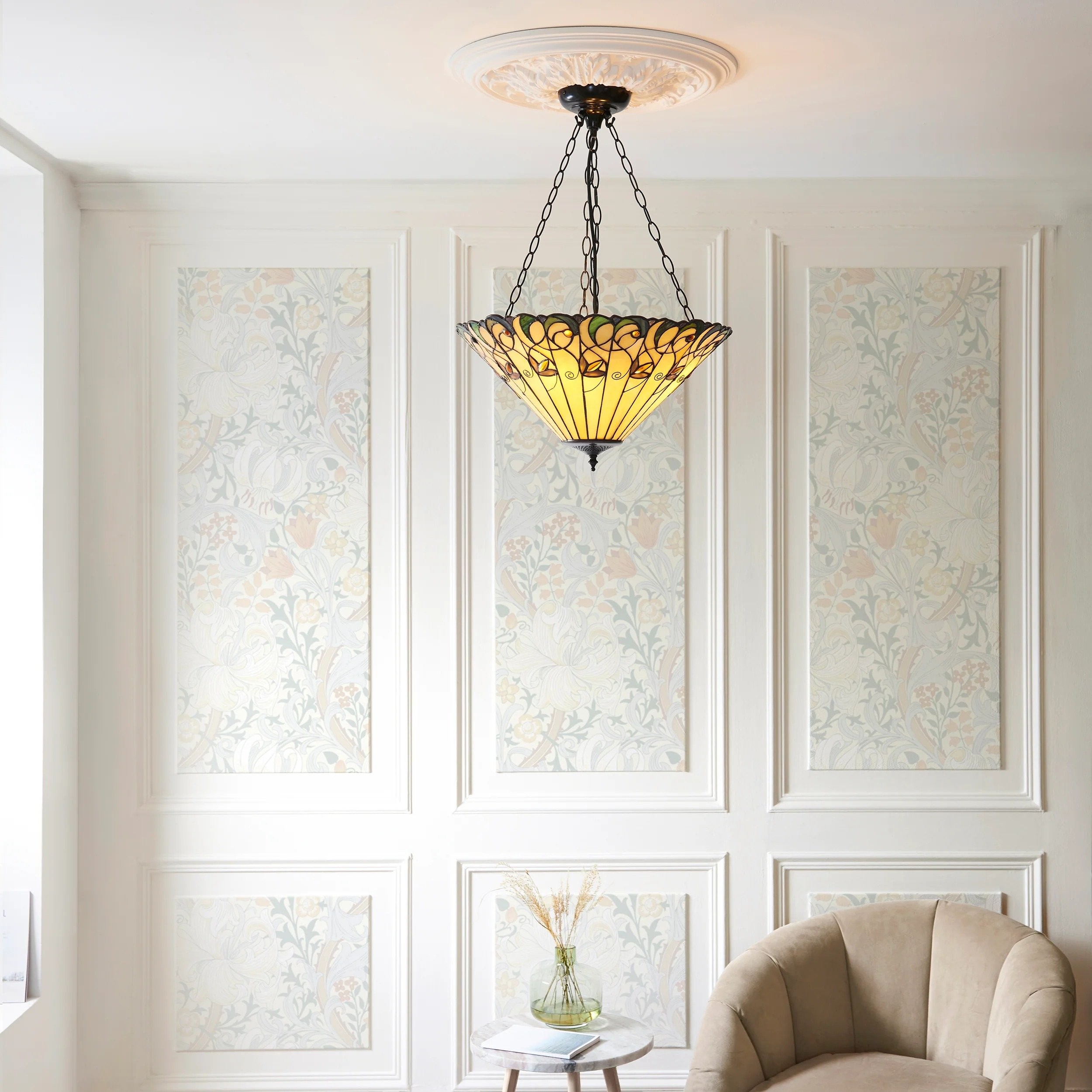 TF Jamelia Light - Decorative Art Glass - Flush Mount Timeless Style for Hallway K2015
