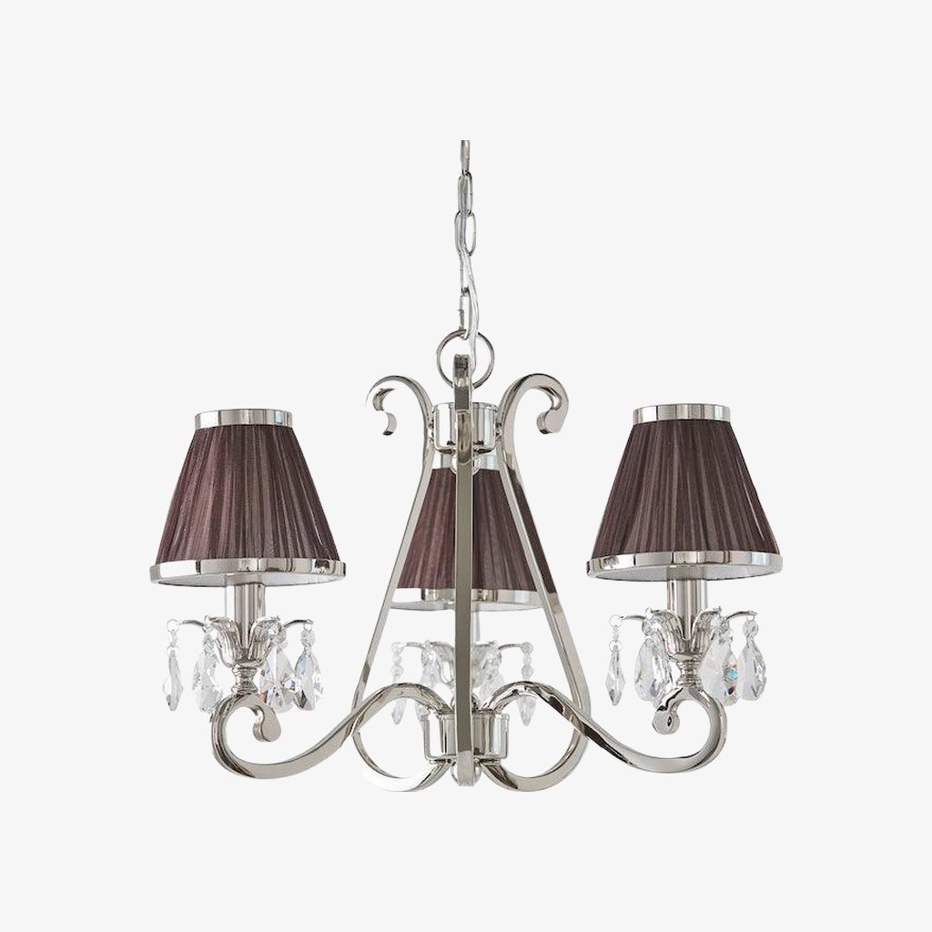 Talonis Multi-light Fabric Chandelier - Elegant Metal Curved Arms for Dining and Living K1900