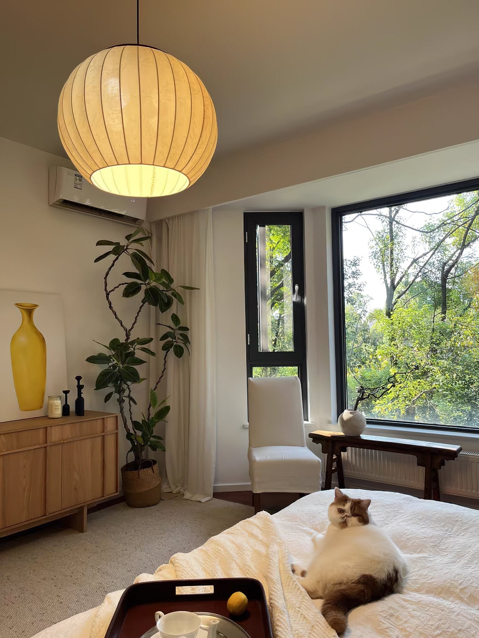 Japanese Style Fabric Lantern Pendant Lamp K423