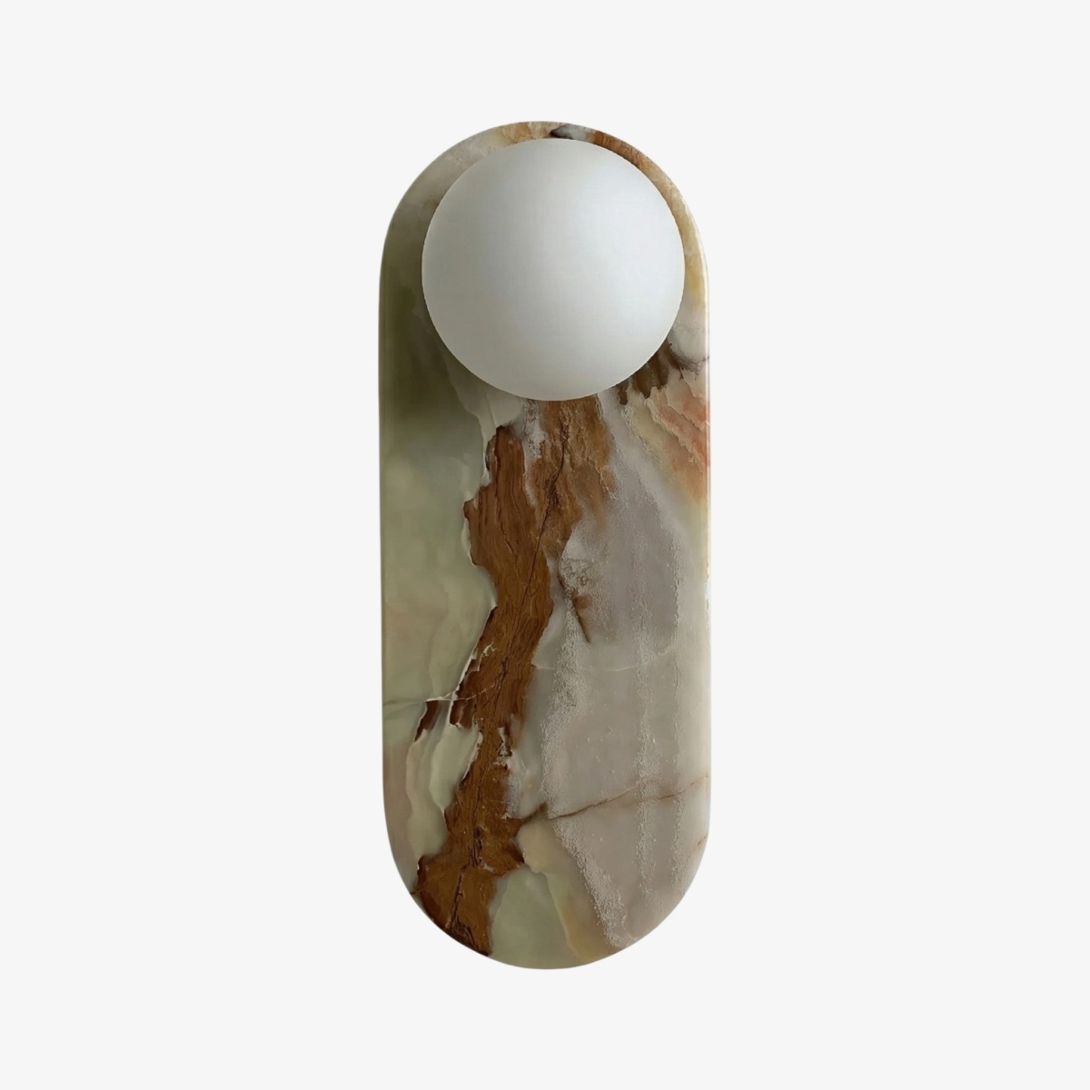 Vinbrea Stone Wall Lamp Organic Texture - Mid-Century Accent Light for Bedroom and Hallway K2402