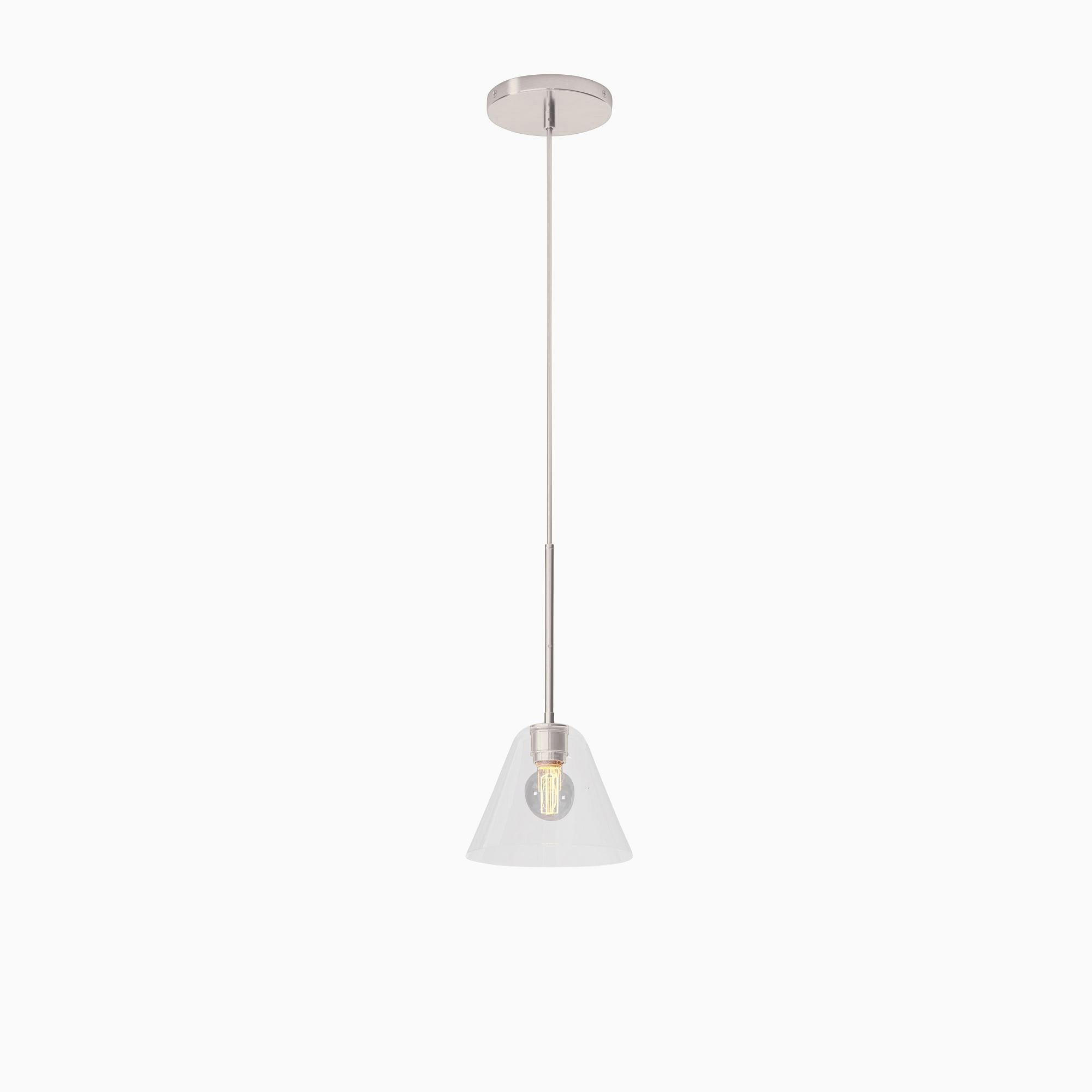 Conica Modern Glass Cone Pendant Light - Minimalist Hanging Lamp for Dining Room K1338