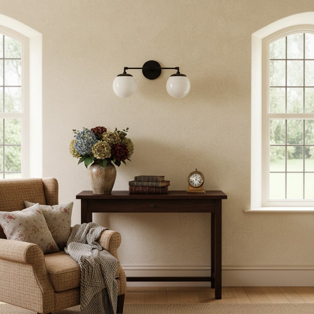 Glorica Glass Wall Sconce - Modern Vintage Vanity Light Fixture K1550