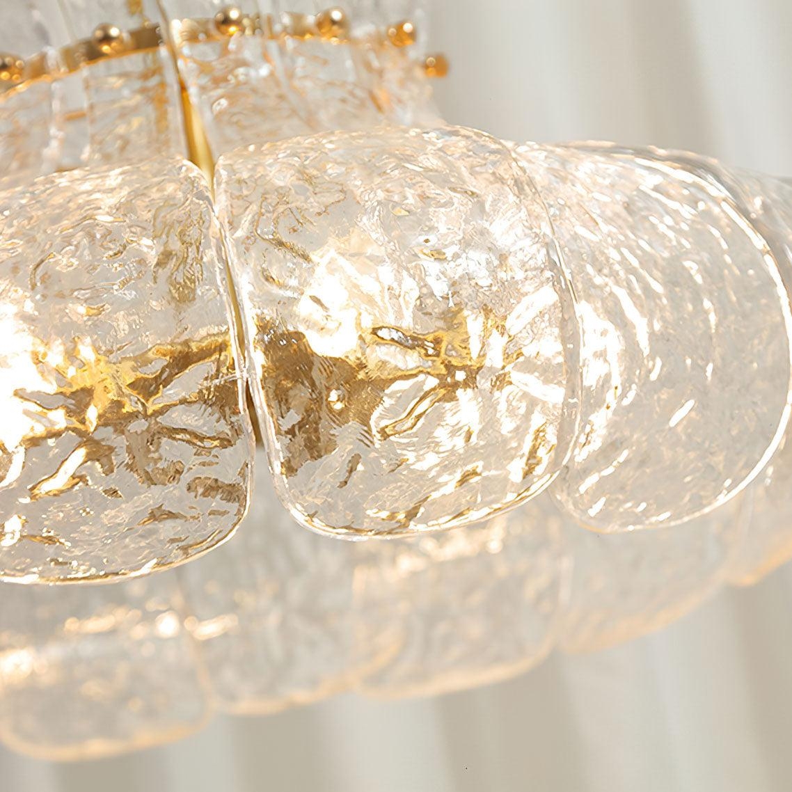 Floral Ice Glass Pendant Light - Retro Petal Pendant Lamp for Bedroom K2366