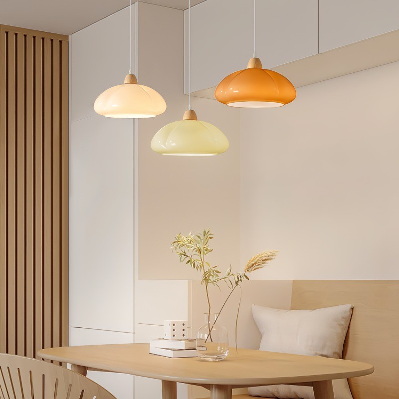 Pumpkin Glass Pendant Light For Kitchen K04