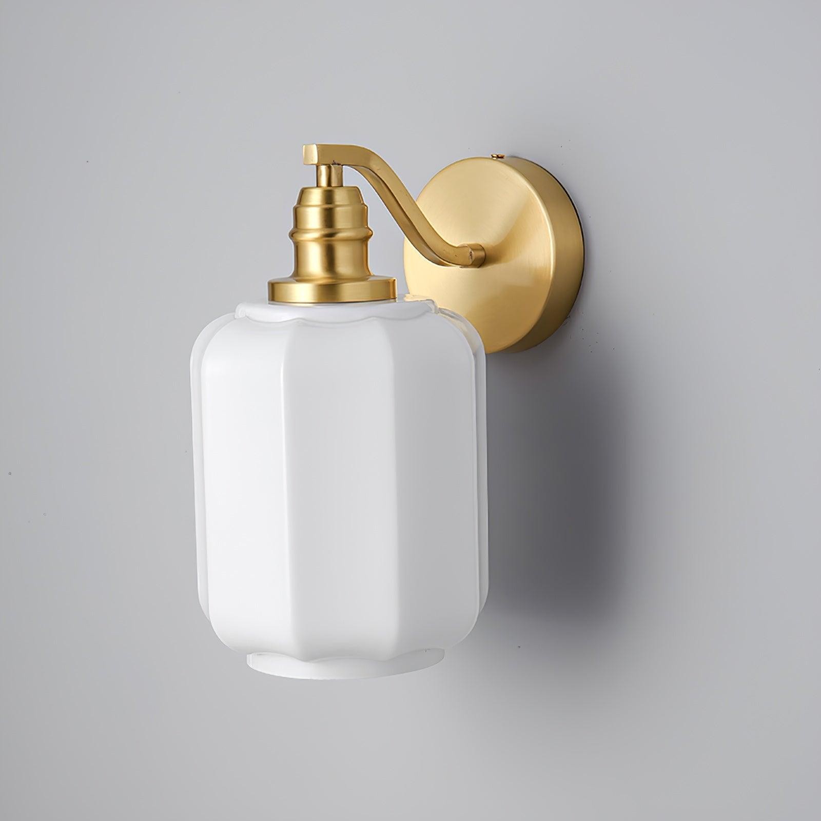 Retro Brass and Glass Wall Lamp K422