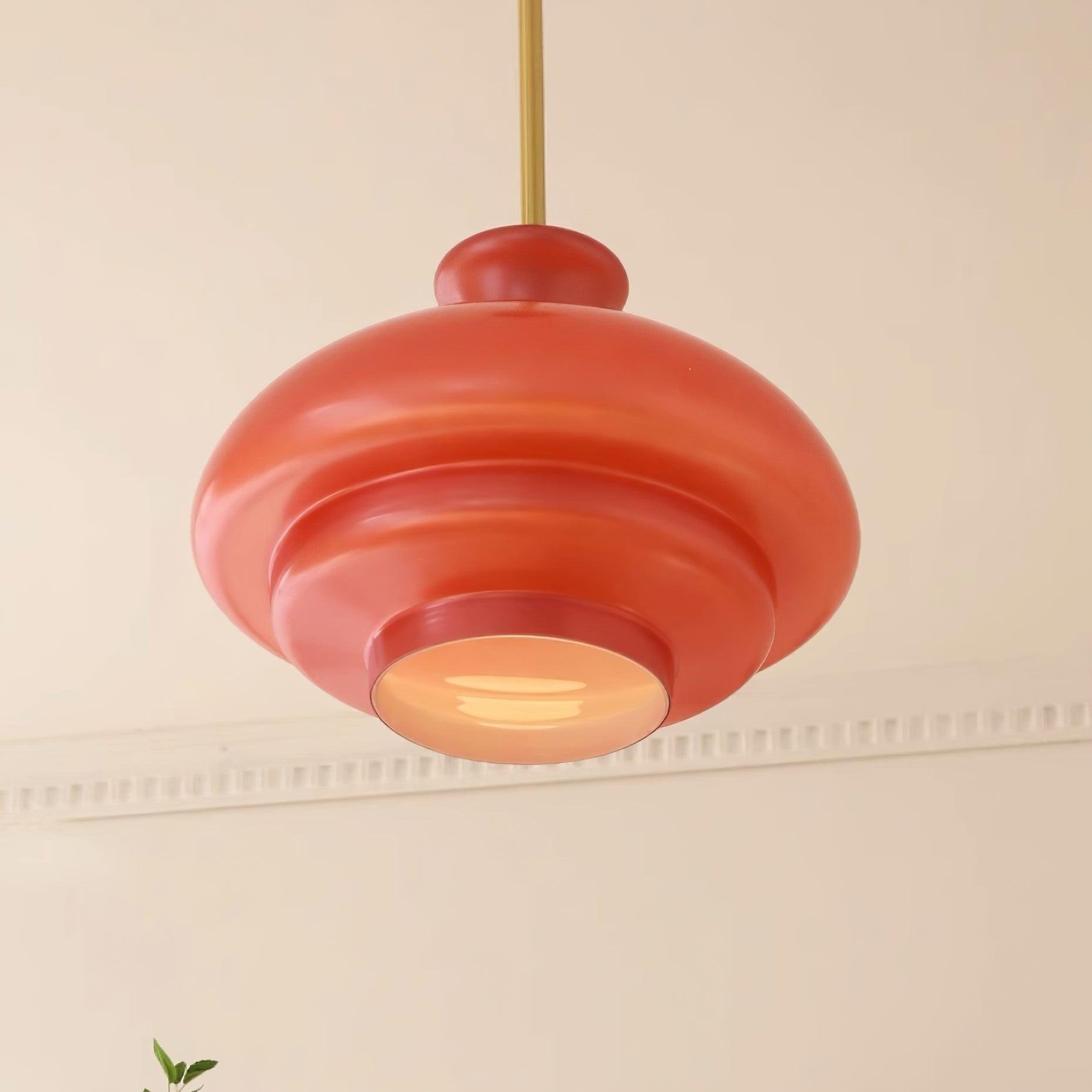 HaloVita Elegant Glass Pendant Fixture with Metal Details for Stylish Homes K2152