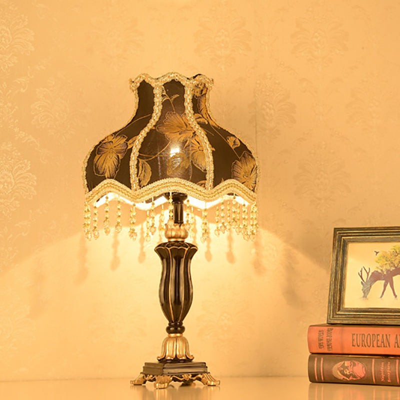 Palace Floral Resin Carved Base Table Lamp K712