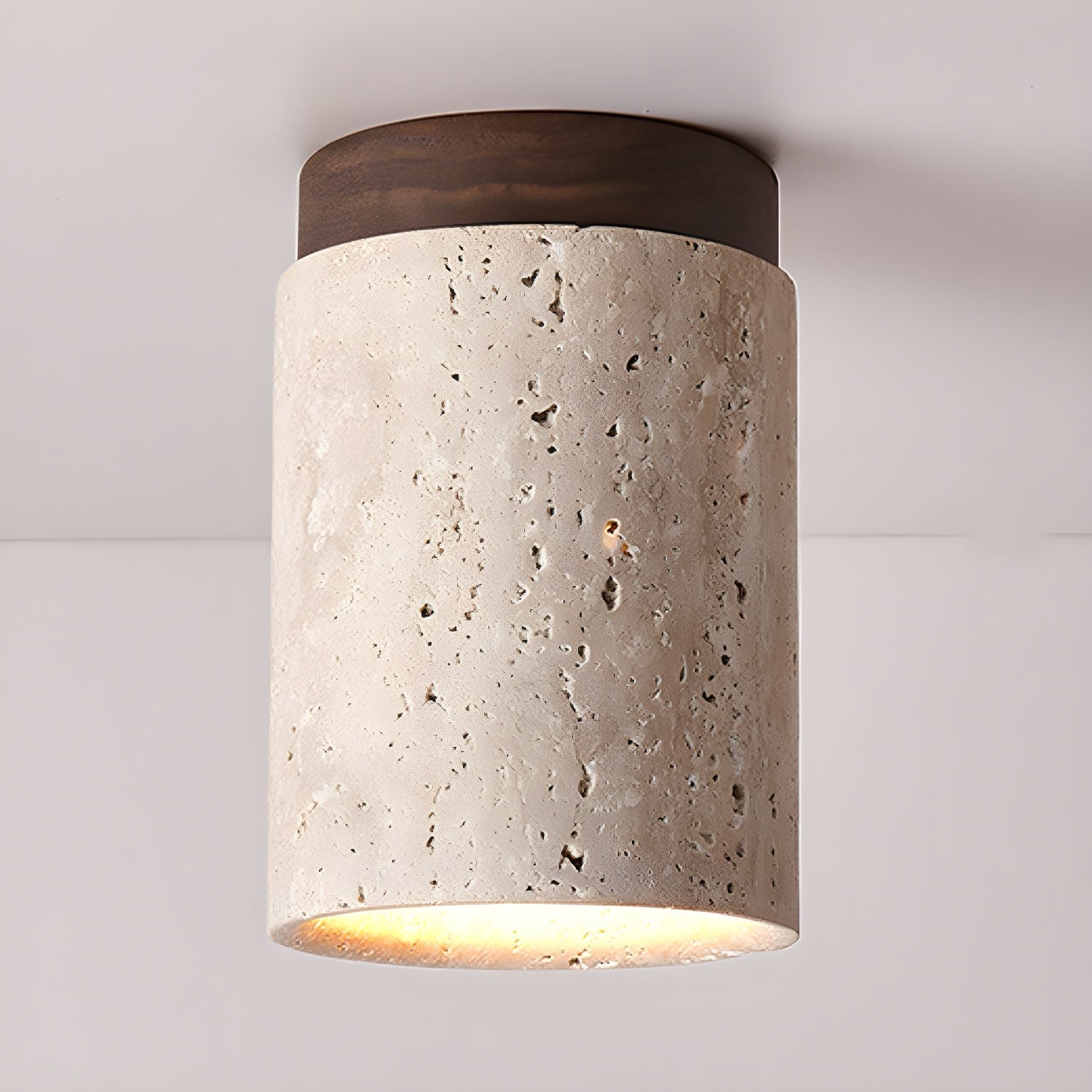 Marble Travertine Column Ceiling Lamp K688
