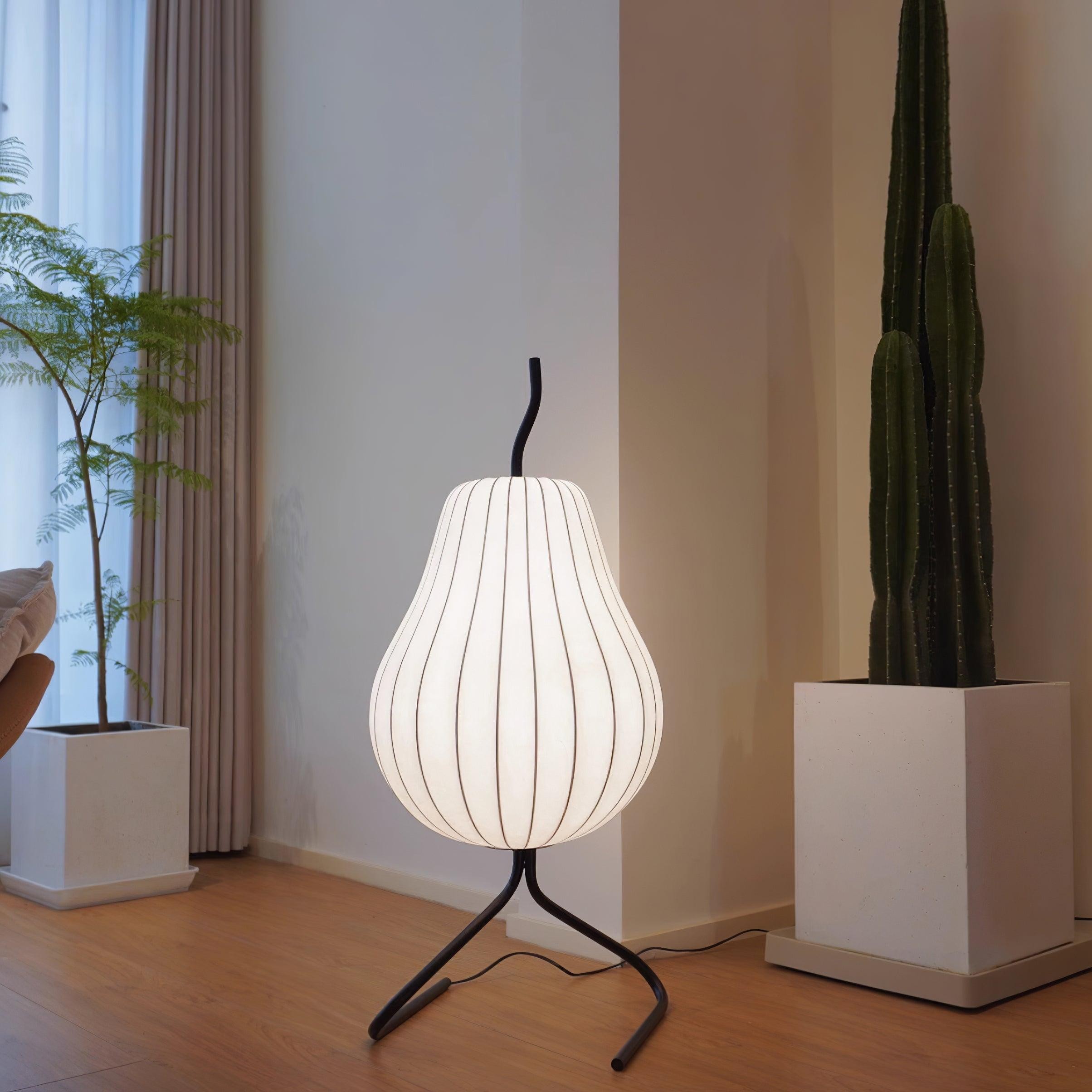 Pear-shaped Shite Floor Lamp Suitable For Living Room K581