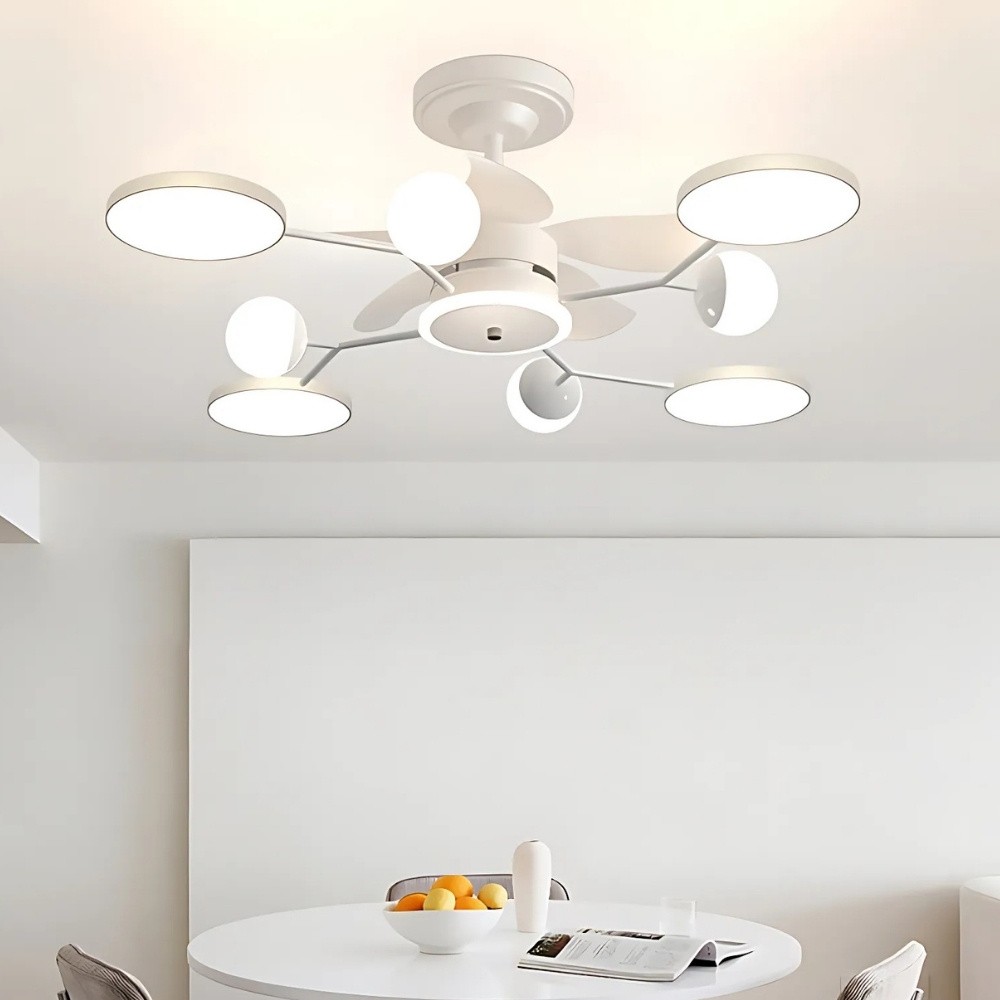 Nordic Branch Quiet Led Ceiling Fan Light K950