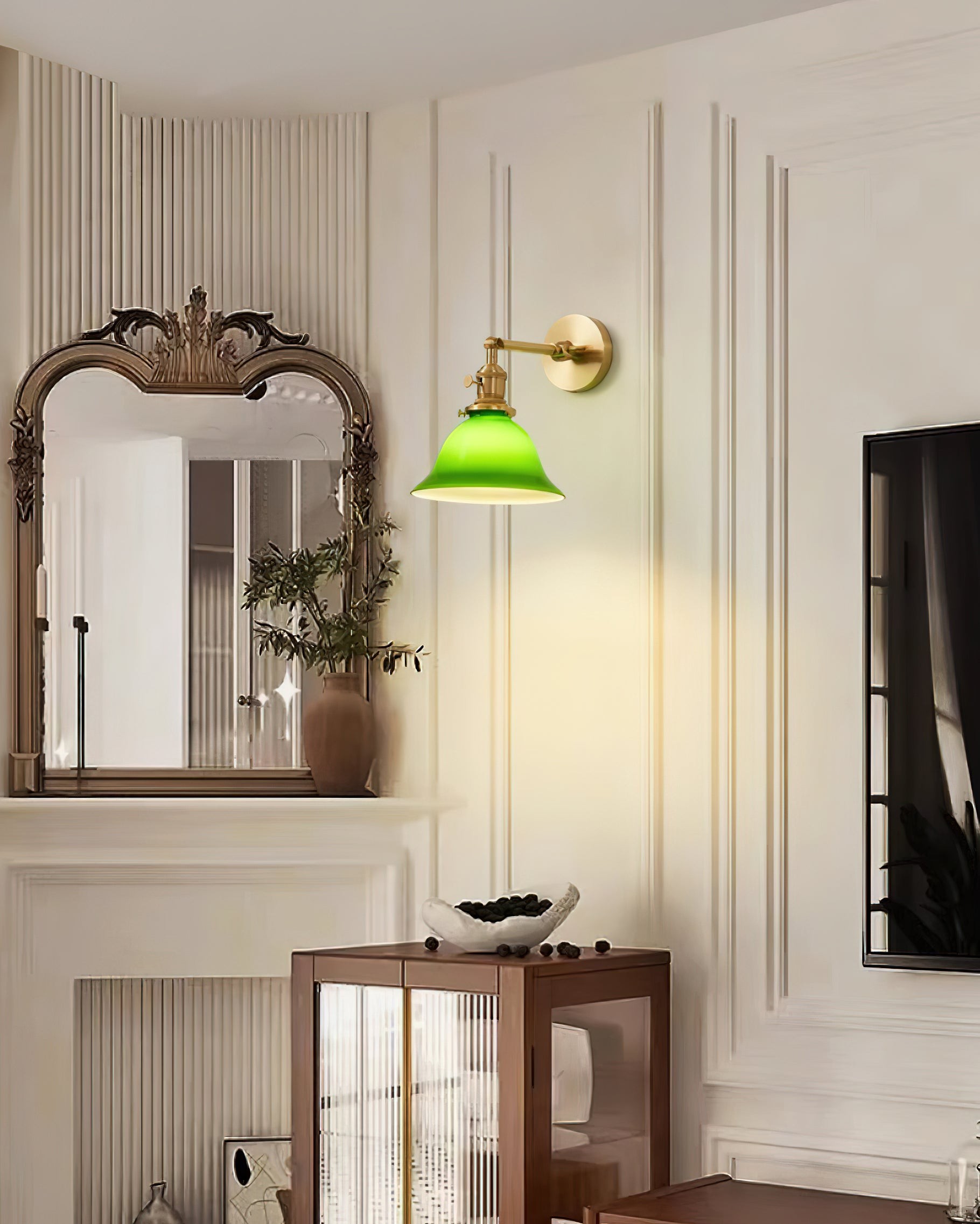 Personalized Green Bell-Shaped Wall Lamp K414