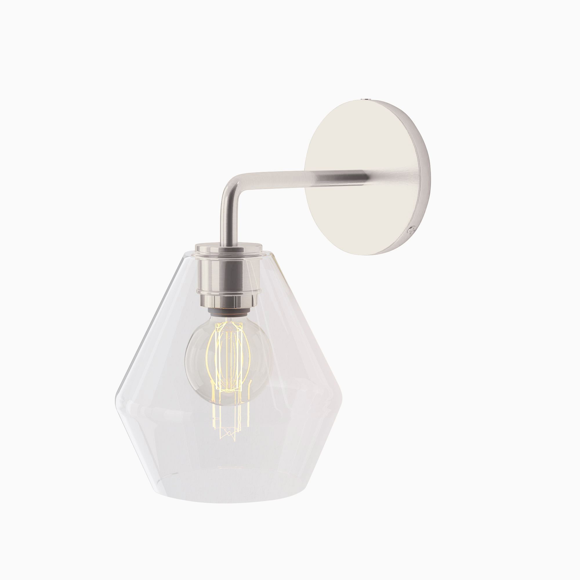 Merin Geometric Glass Wall Sconce - Minimalist Fixture for Bedroom K1402