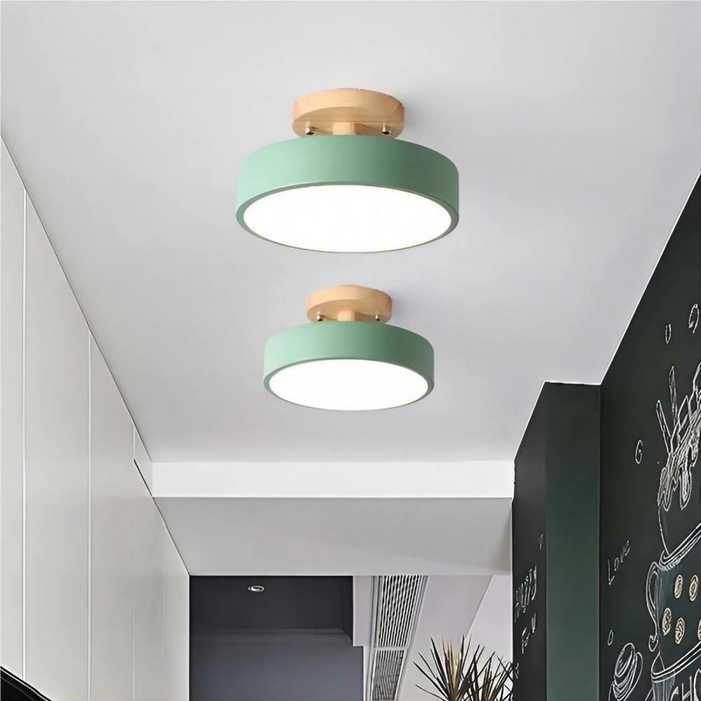 Scandinavian Design Round Wooden Ceiling Light K57