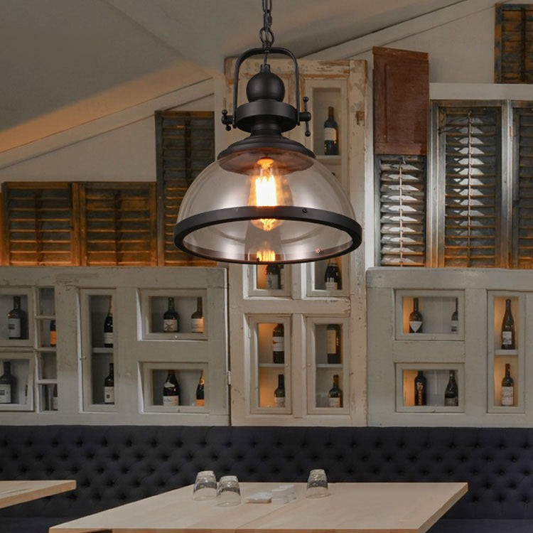Modern Industrial Style Dome Glass Pendant Lamp K331