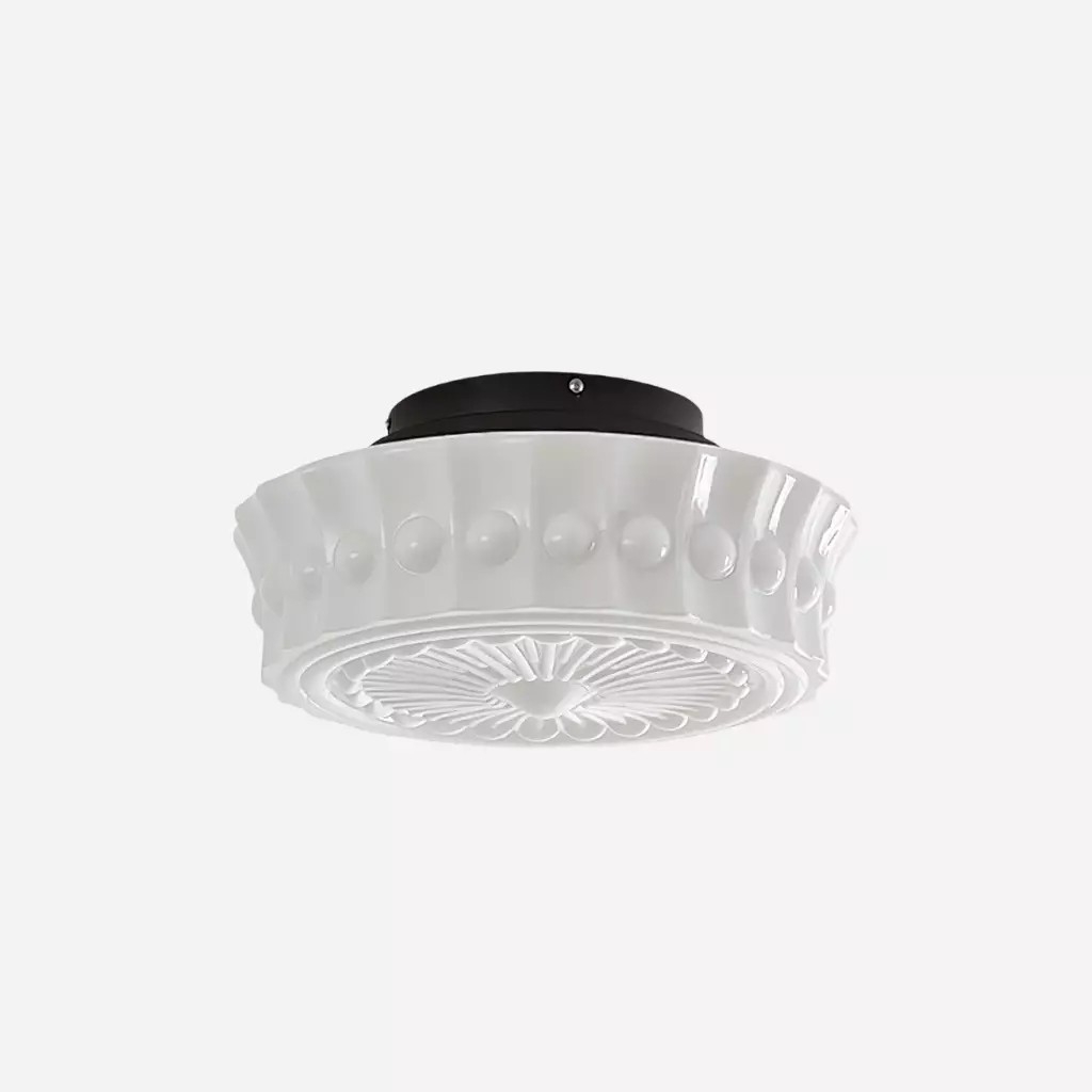 Rigidus French Vintage Glass Cream Style Ceiling Light K431