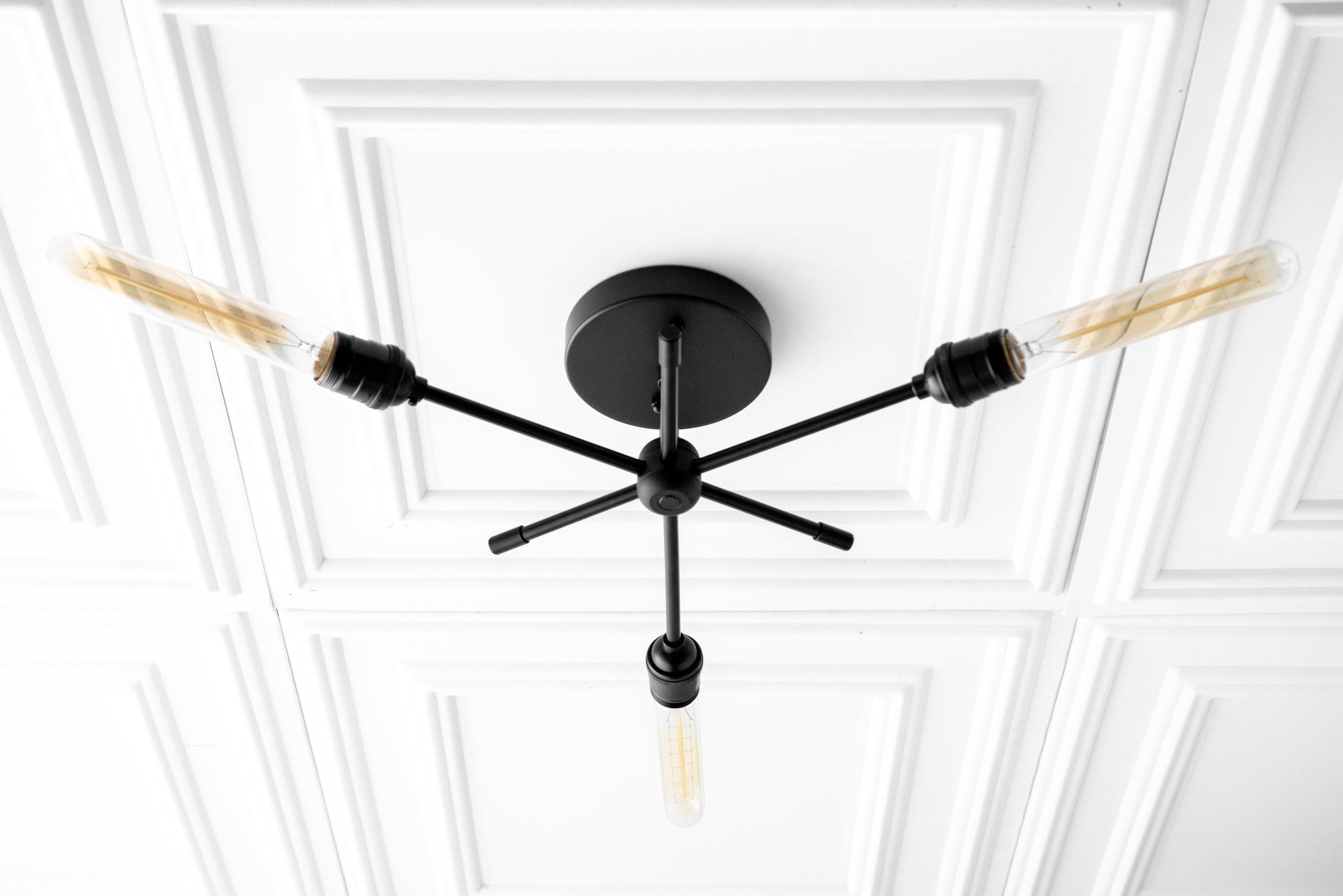 Mobilux Line Industrial Chandelier - Modern Ceiling Light Fixture for Home K1439
