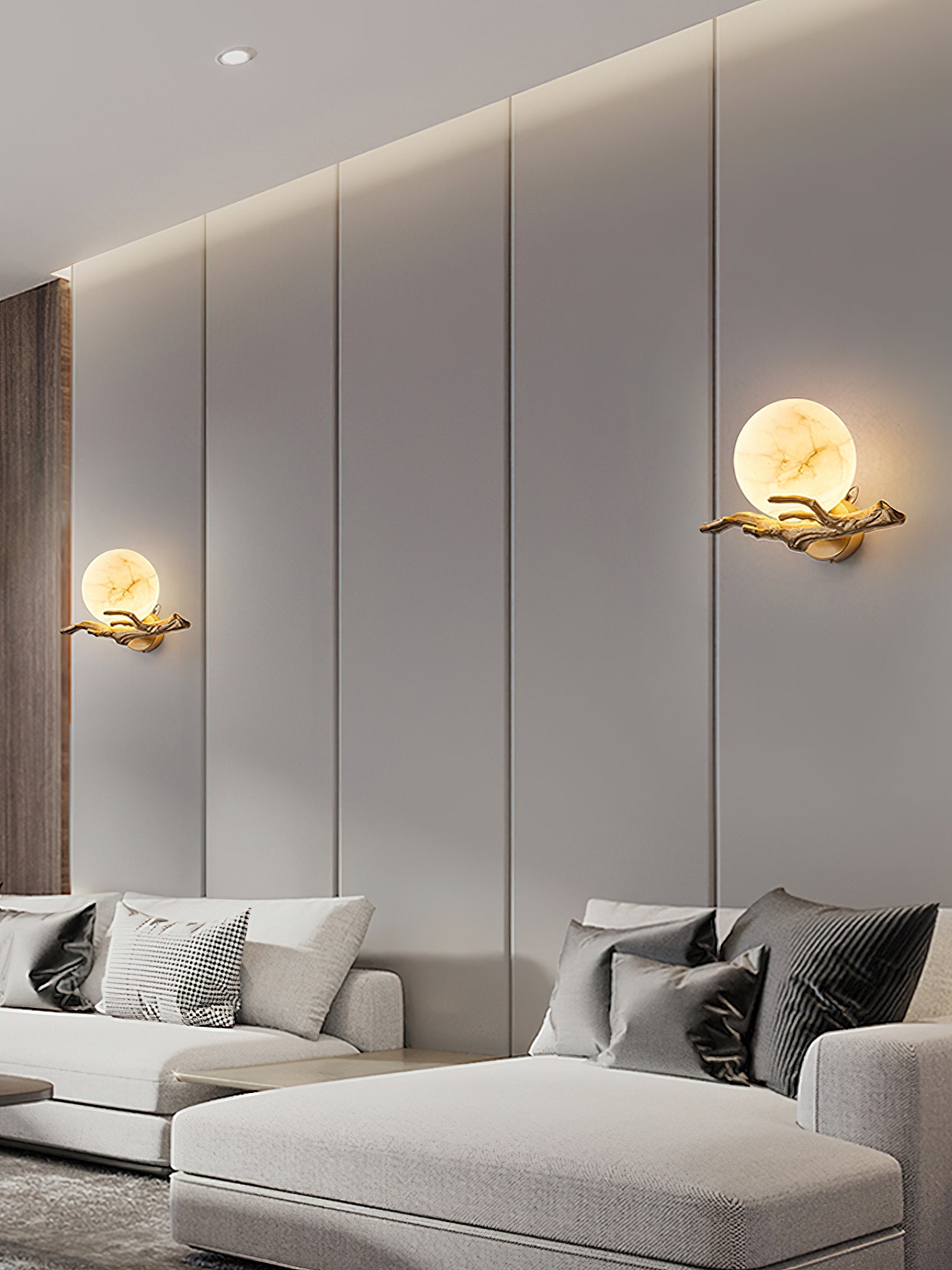 Retro Twigs Alabaster Wall Lamp D435