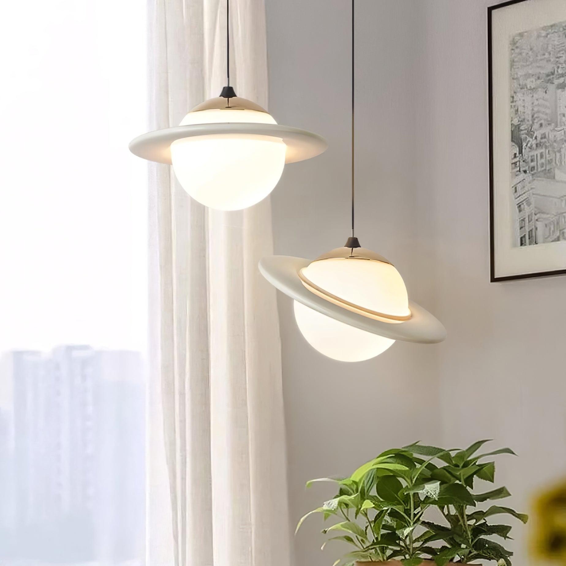 Romantic Saturn Planet Pendant Lamp for Bedroom K656