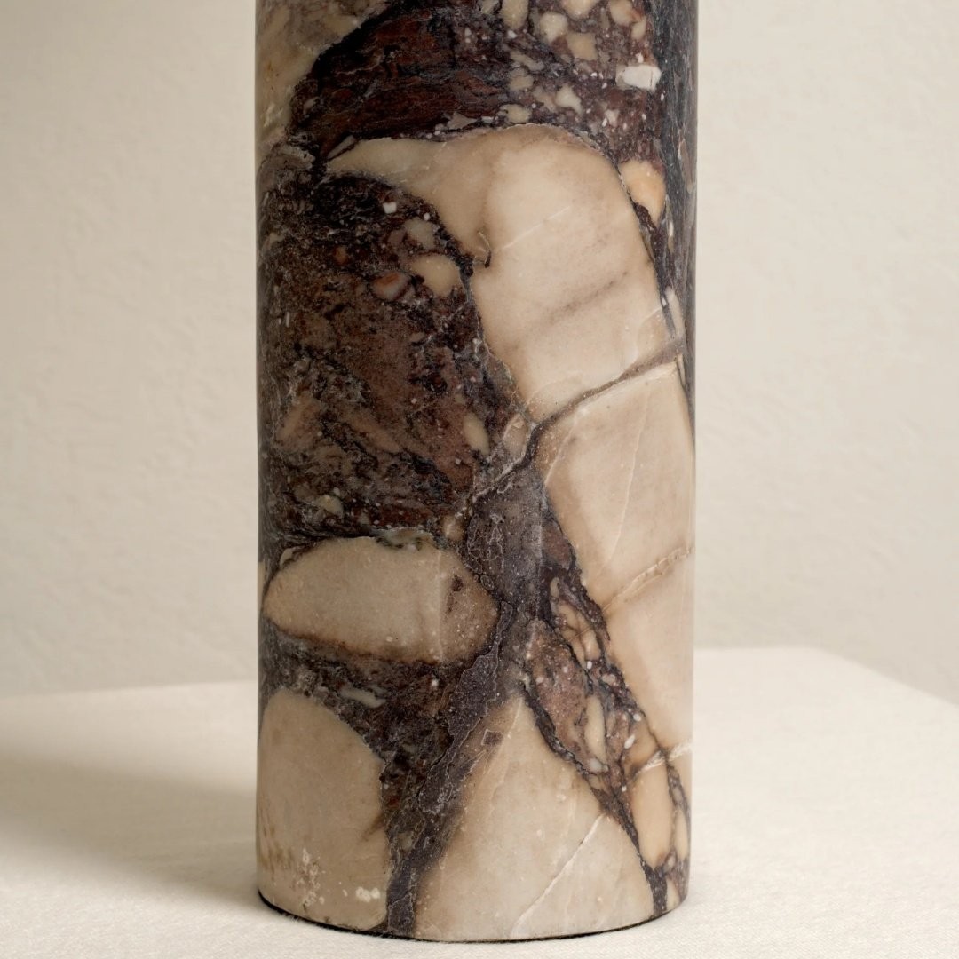 Cavilon Soft Ambient Table Lamp - Stylish Fan Shaped Shade with Marble Base K2053