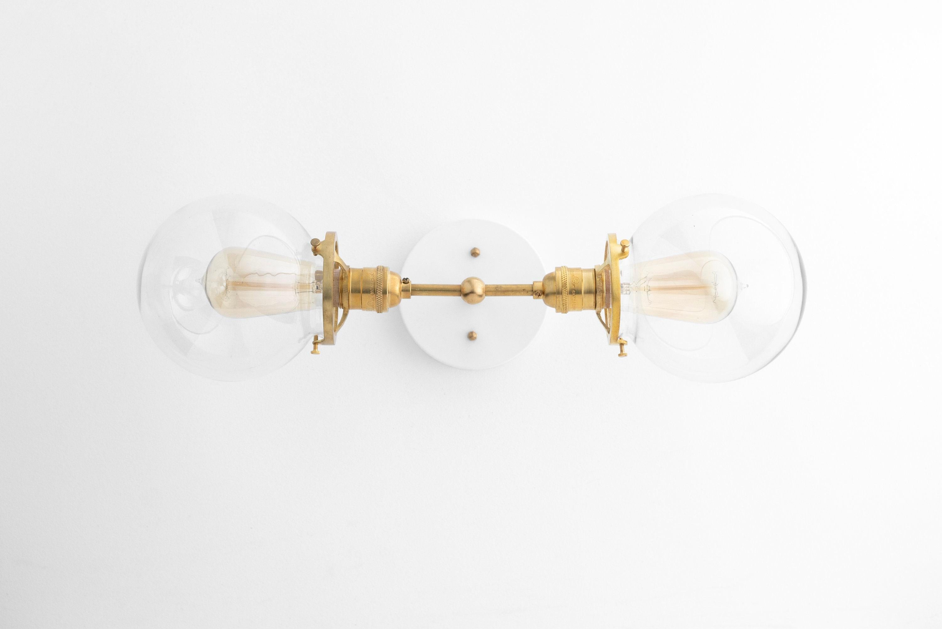 Lumio Globe Industrial Vanity Lighting- Modern Double Globe Wall Light K1510