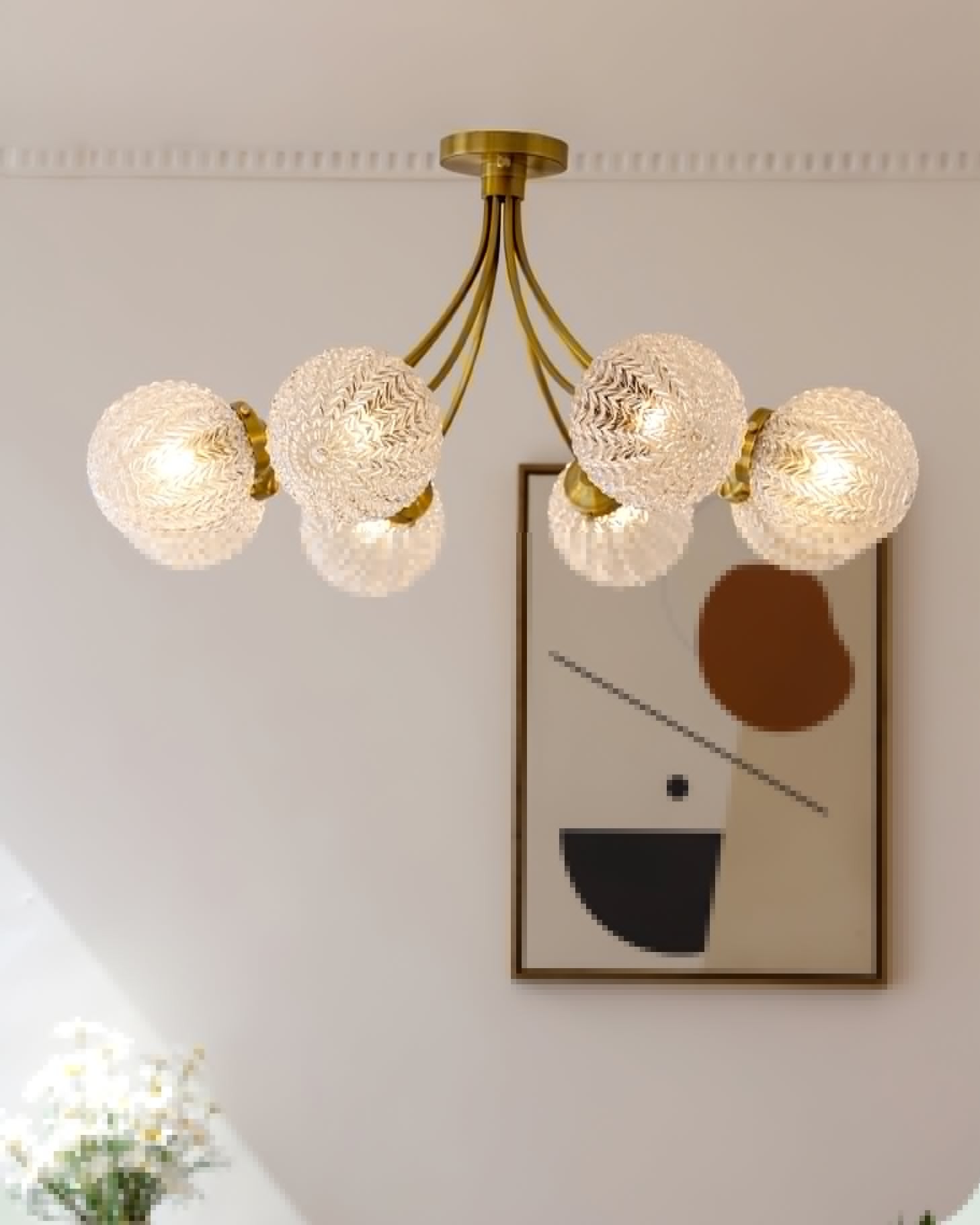 Retro Glass Ceiling Lamp K1074