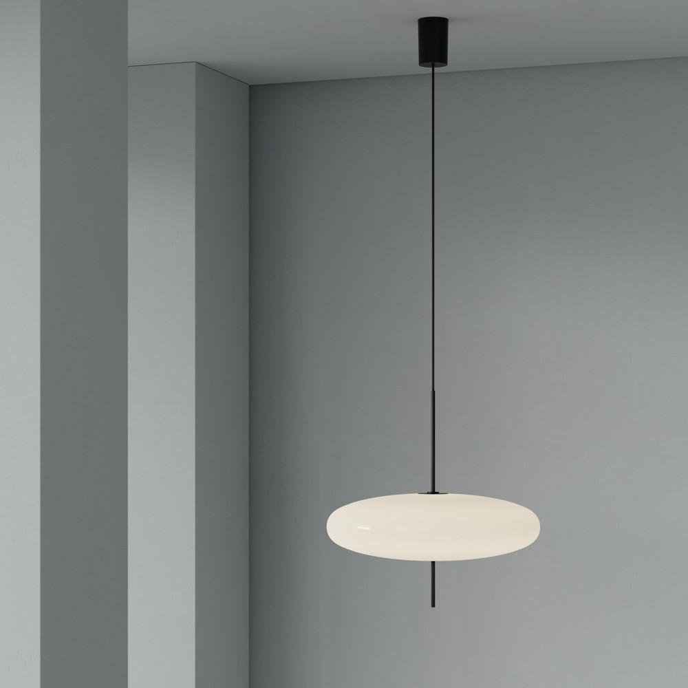 Minimalist Model 2065 Pendant Lamp - Oval Acrylic Lighting for Dining Room and Living Spaces