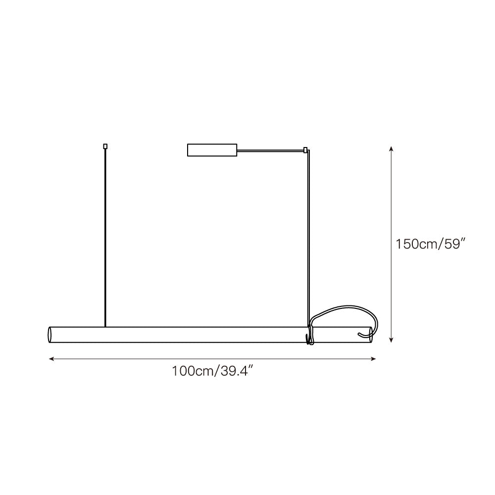 Tubular Linear LED Pendant Lamp D696
