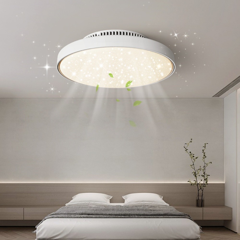 Modern Ultra Quiet Bladeless Ceiling Fan Light For Bedroom K952