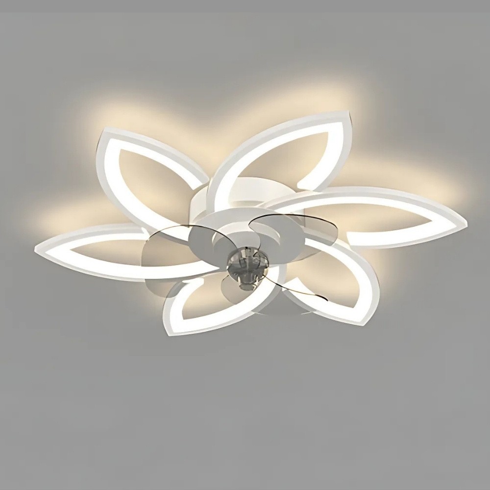 Art Decor Flower Quiet LED Ceiling Fan Light K1104