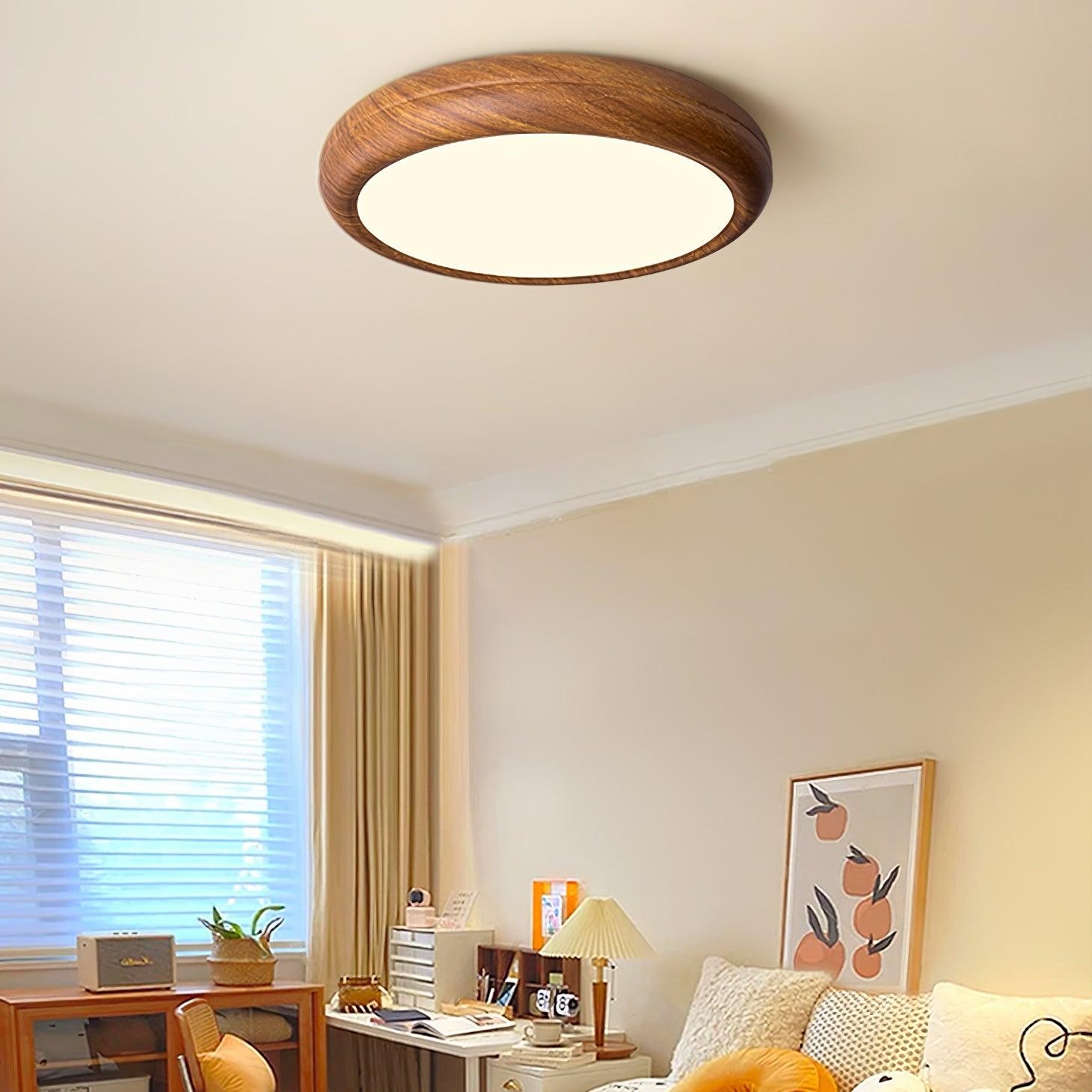 Wood Grain Round Ceiling Lamp K776