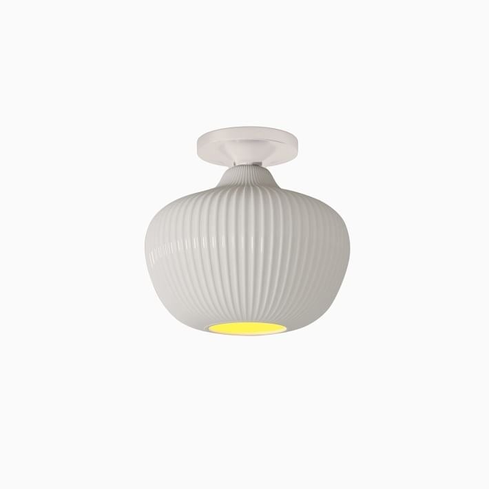 Rivrona Glass Flush Mount Ceiling Light - Modern Champagne Globe Design K1341