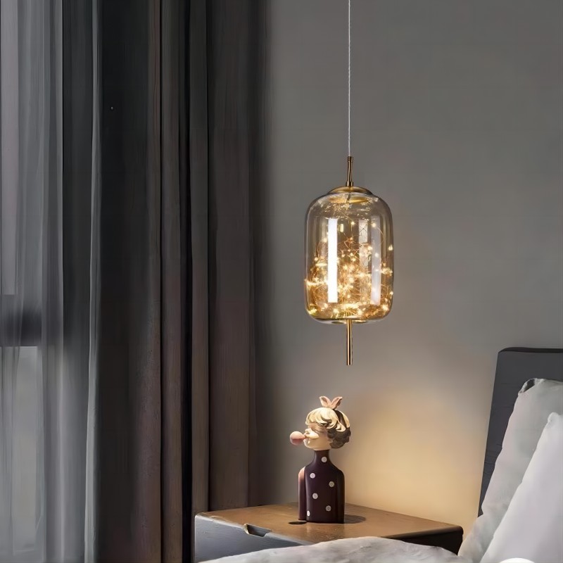 Scandinavian Cylinder Oval Glass Pendant Light K333