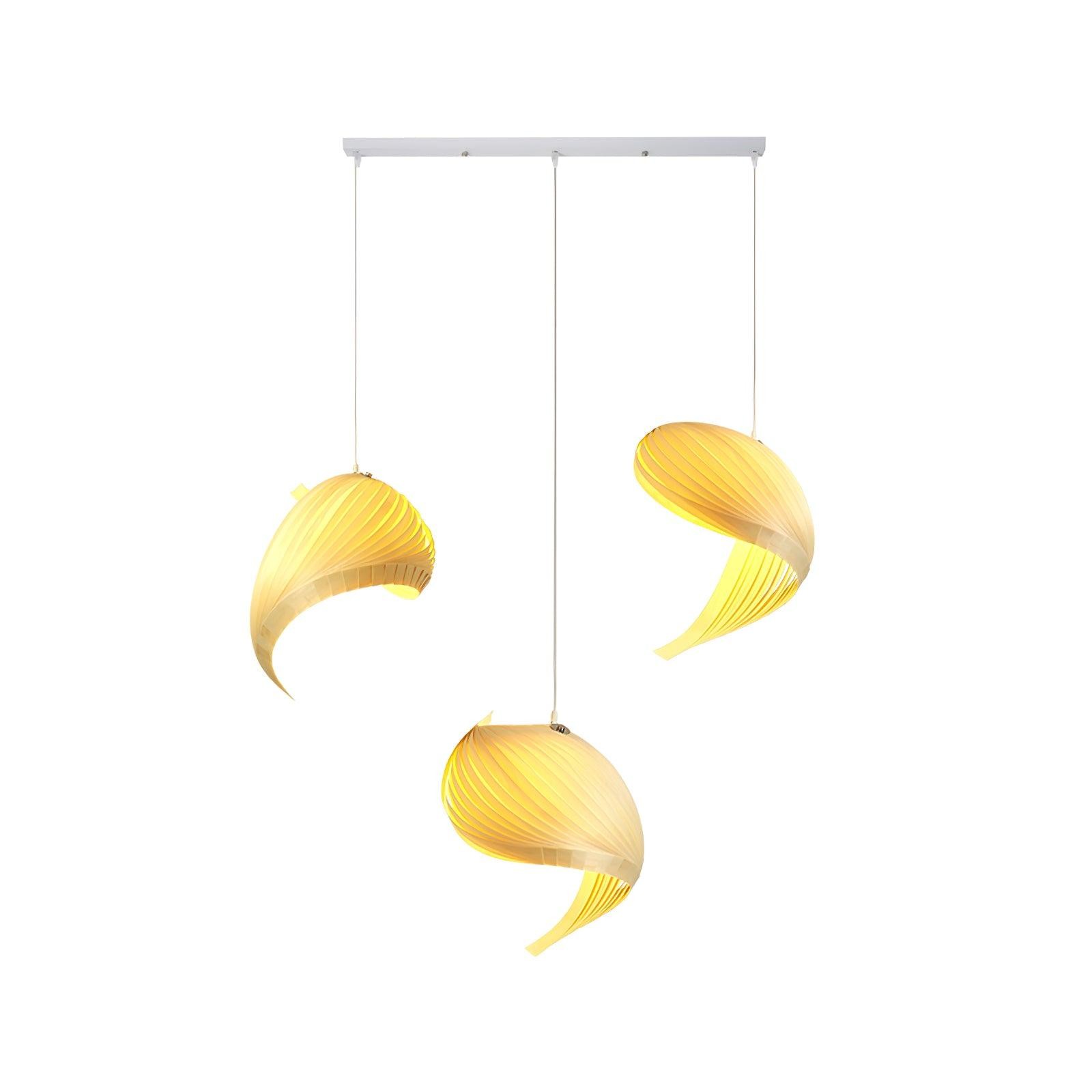 Nautilus Wing Wood Veneer Pendant Light