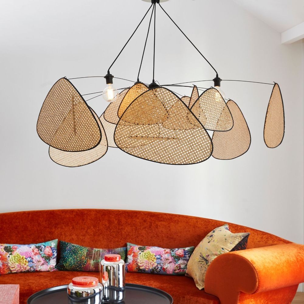 Screen Cannage Pendant Light - Boho Chic Wall Light for Dining Room