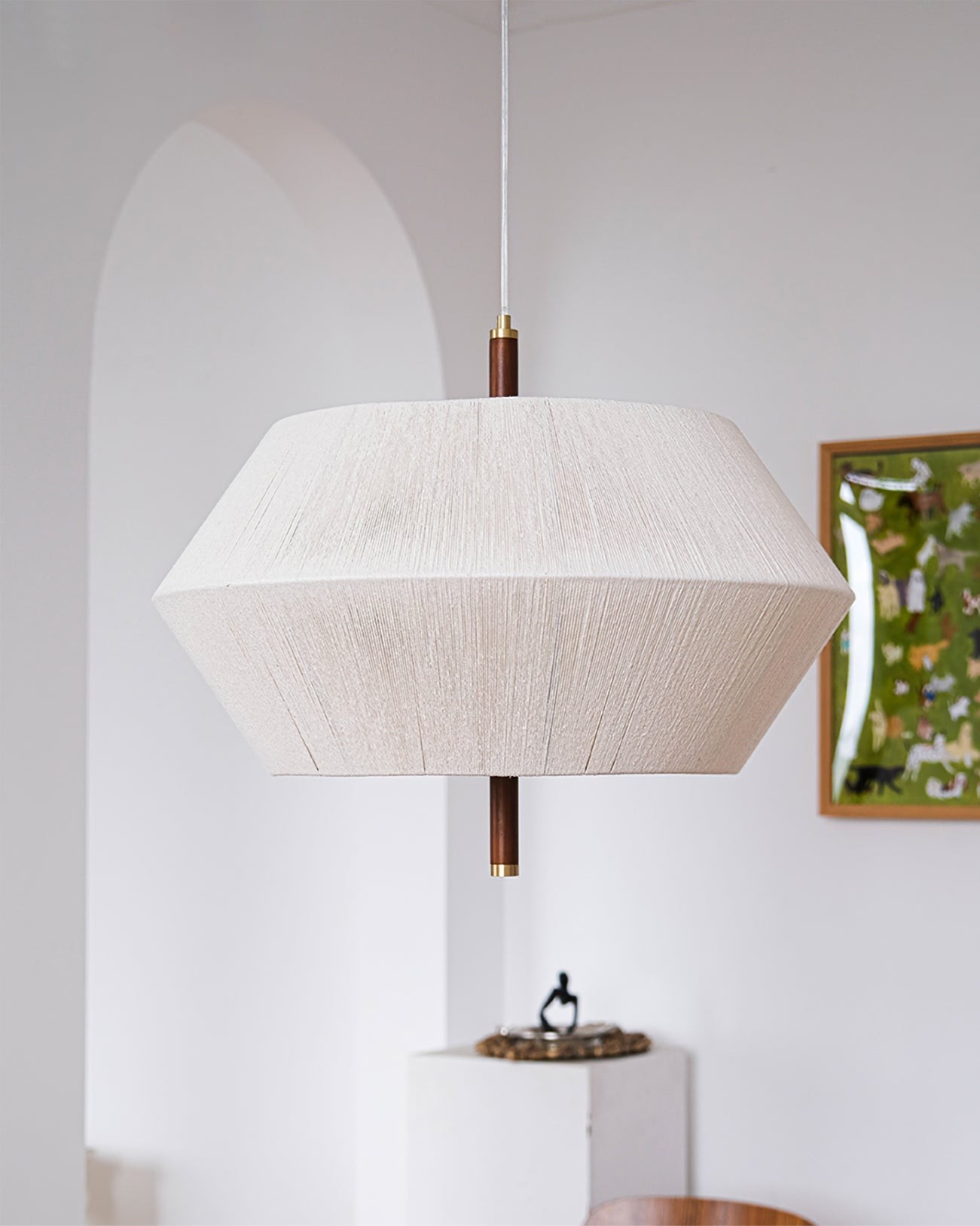 Japanese Wabi-Sabi Style Woven Fabric Pendant Lamp K709