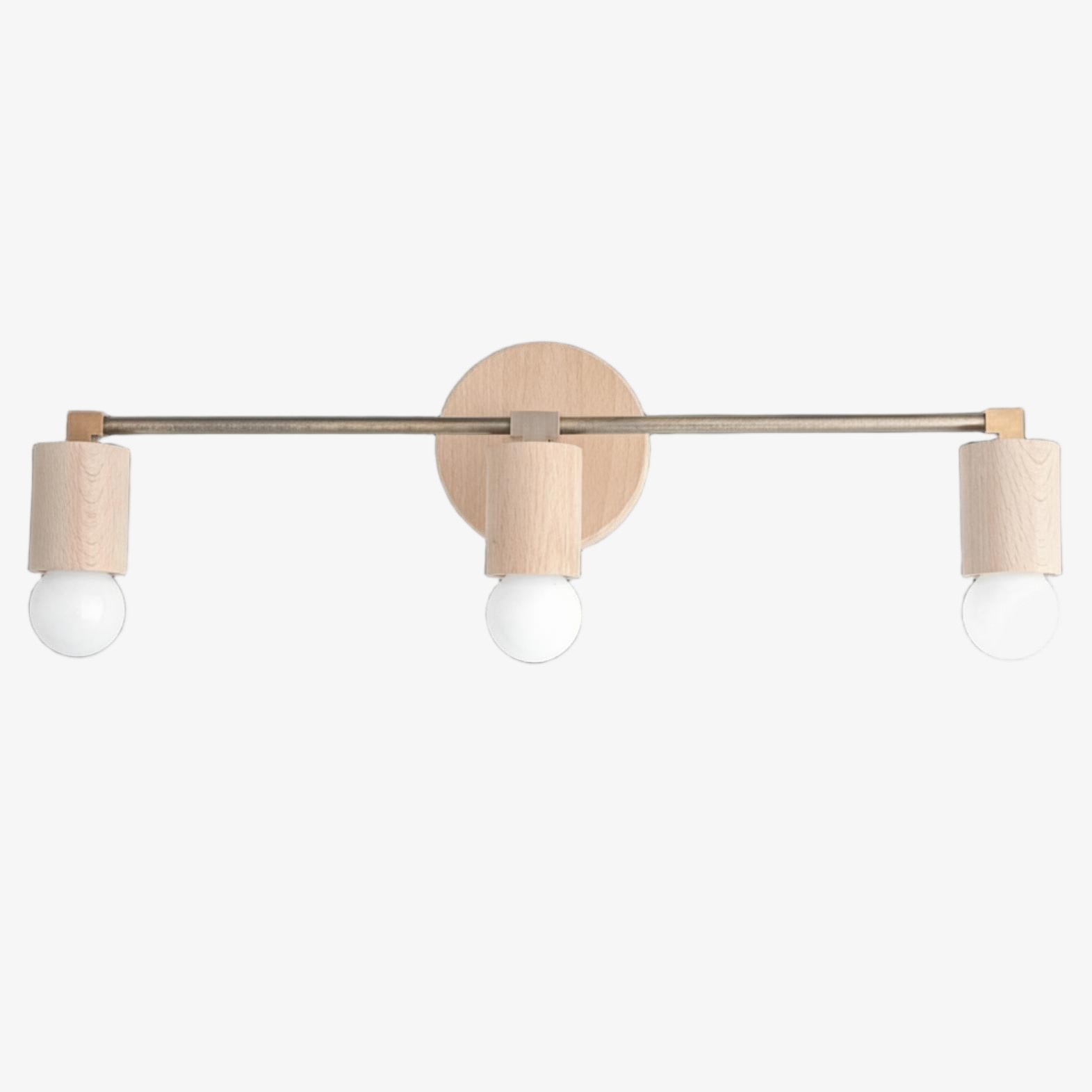 Mobilux Line Wood and Vanity Light - Bohemian Bathroom Lighting Fixture K1490