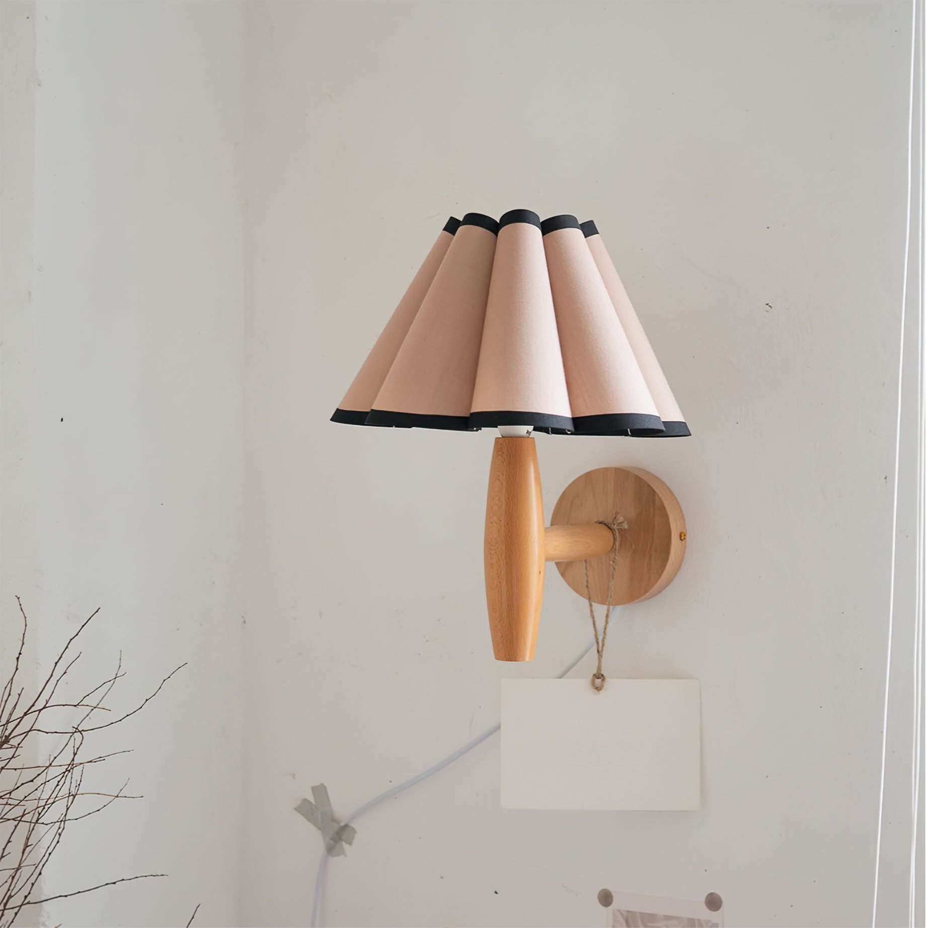 Vintage Fluted Plug In Wall Lamp K1093