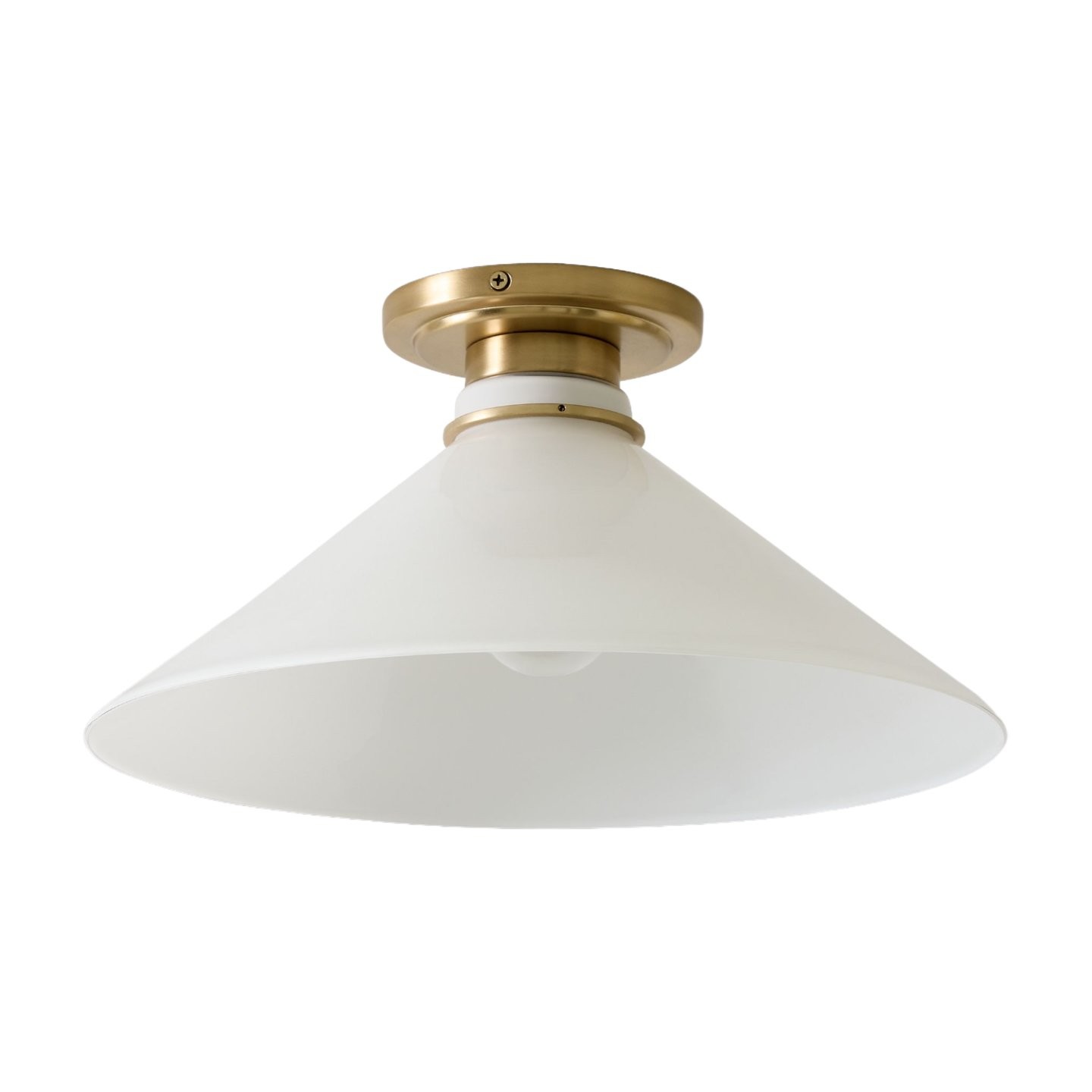 Aurenza Simple Flush Mount – Metal and Glass Ceiling Light for Any Room K1138