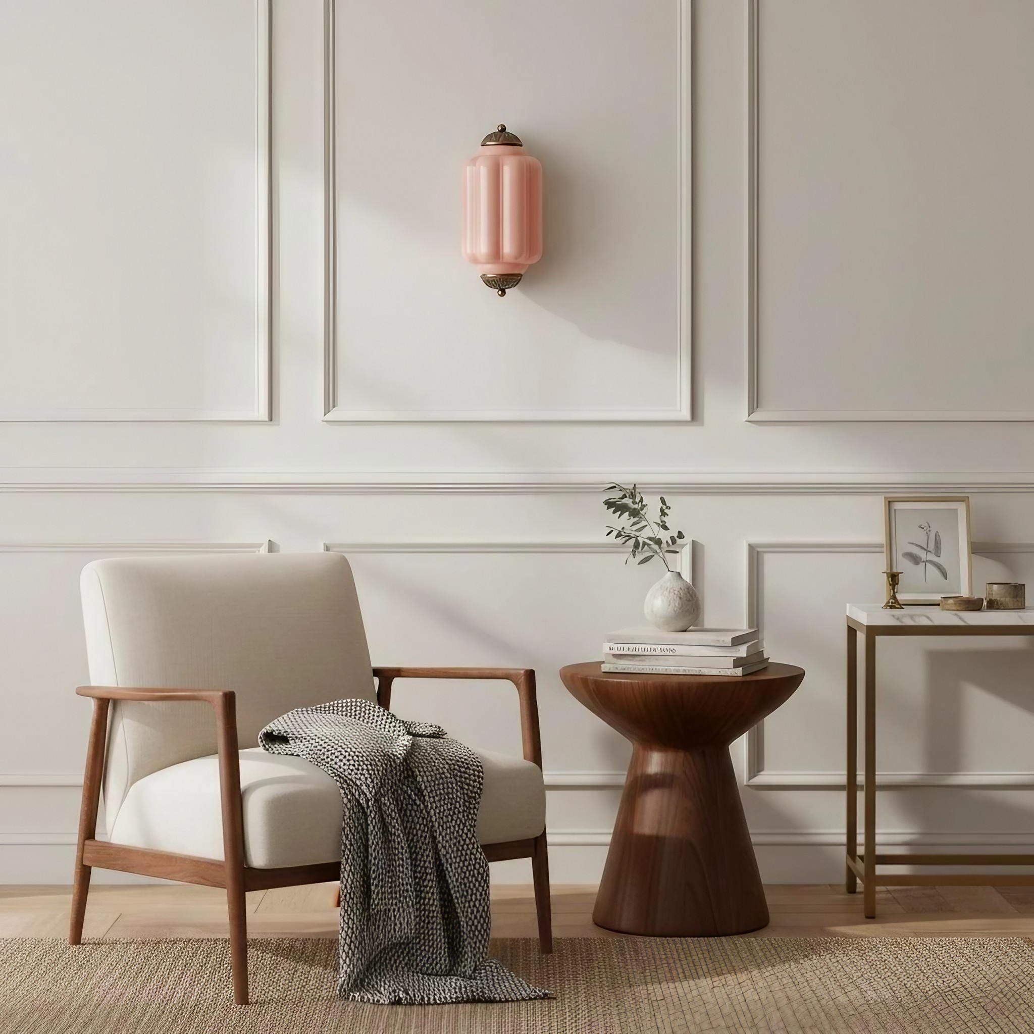 Eloise Long Pumpkin Retro Glass Recessed Wall Lamp K865