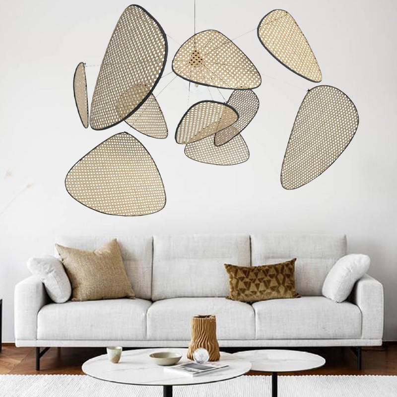 Screen Cannage Pendant Light - Boho Chic Wall Light for Dining Room